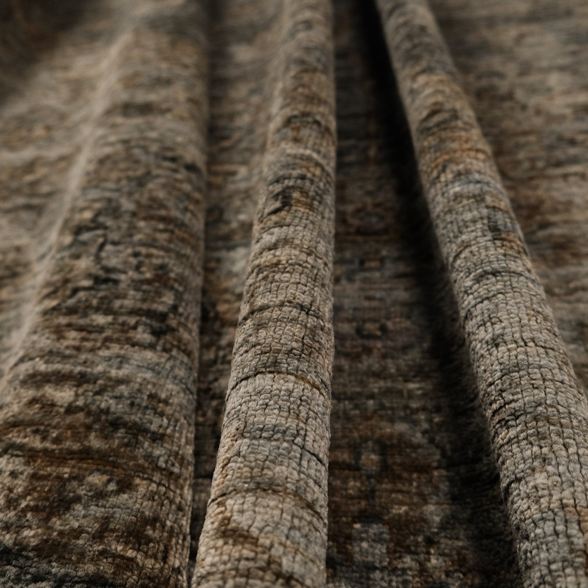 Retro Serisi El Dokuma Vintage Desenli Yün Yeşil Halı