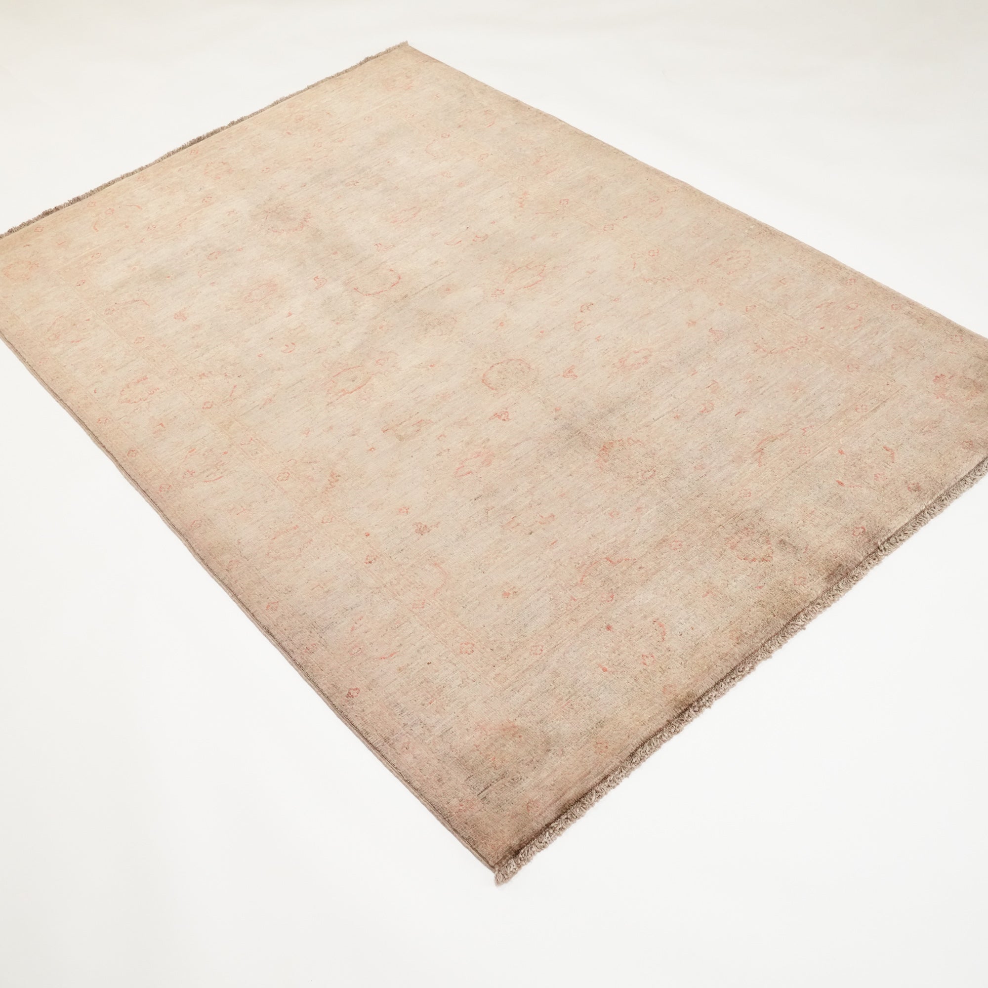 Retro Serisi El Dokuma Yün Vintage Desenli Vizon Halı