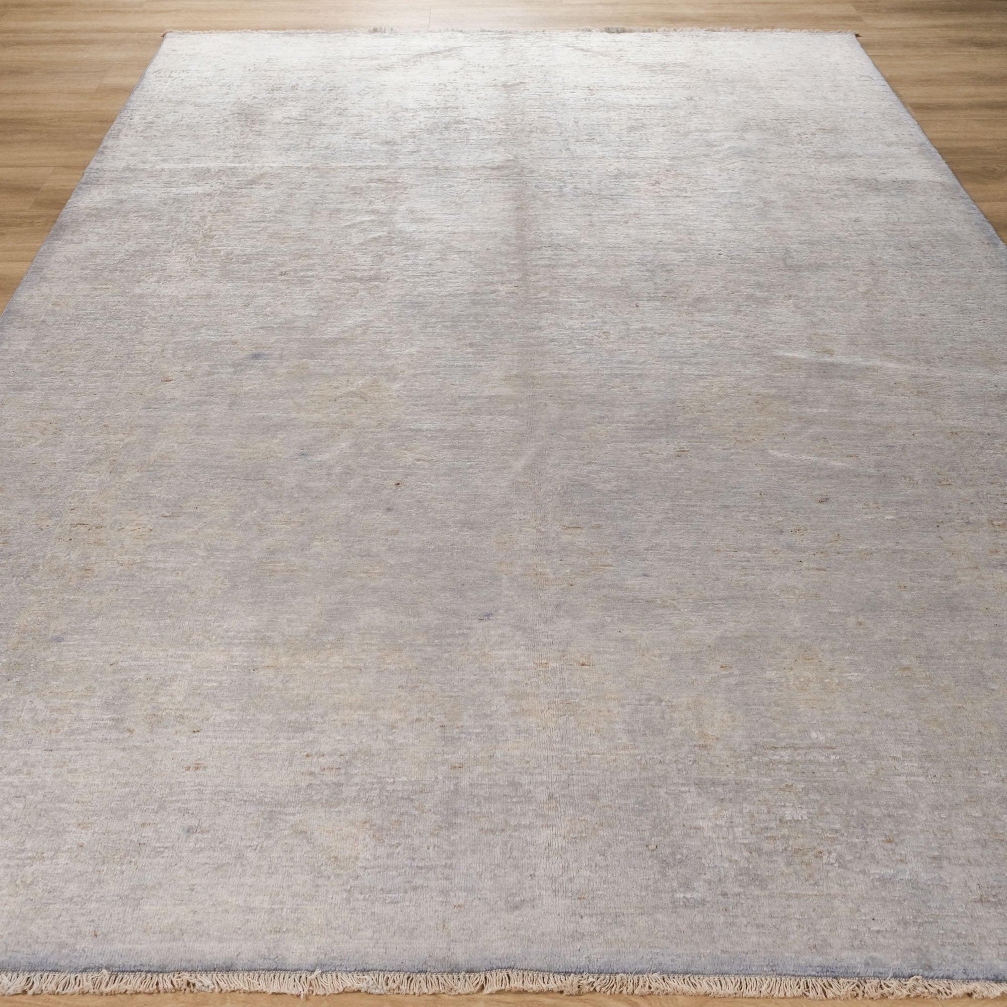 Retro Serisi El Dokuma Vintage Gri Halı