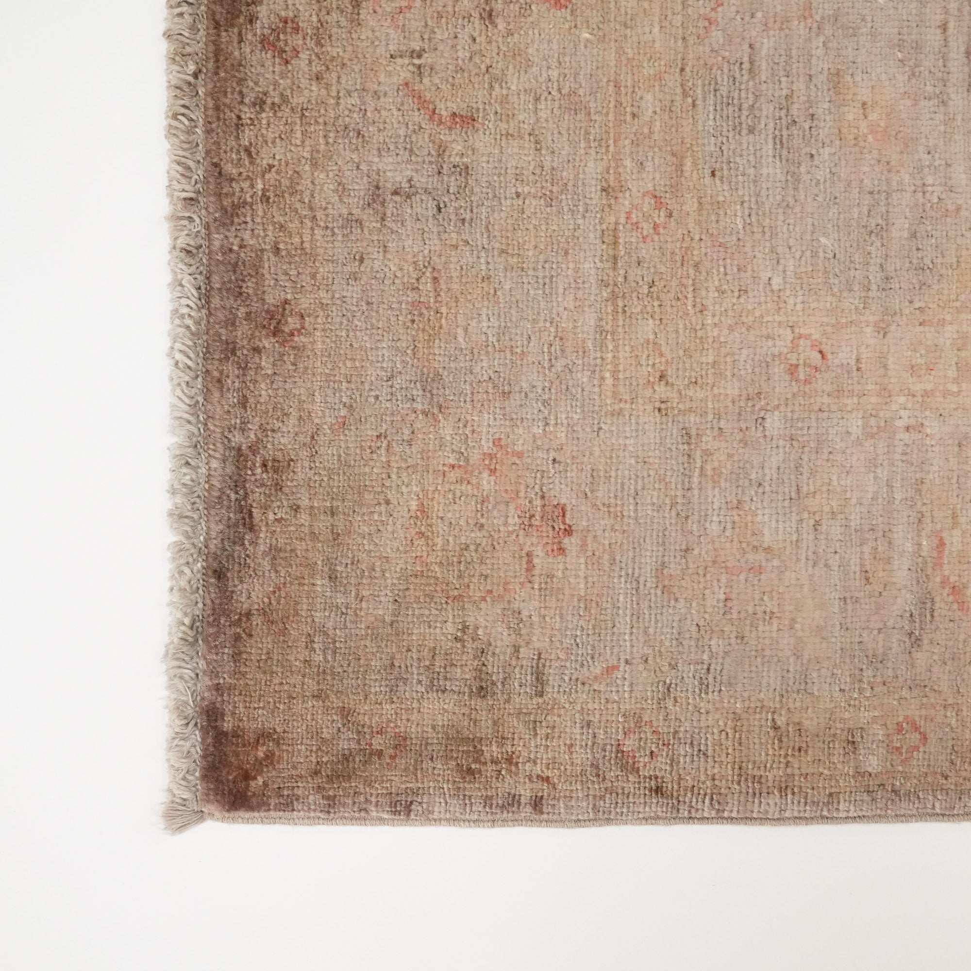 Retro Serisi El Dokuma Yün Vintage Desenli Vizon Halı