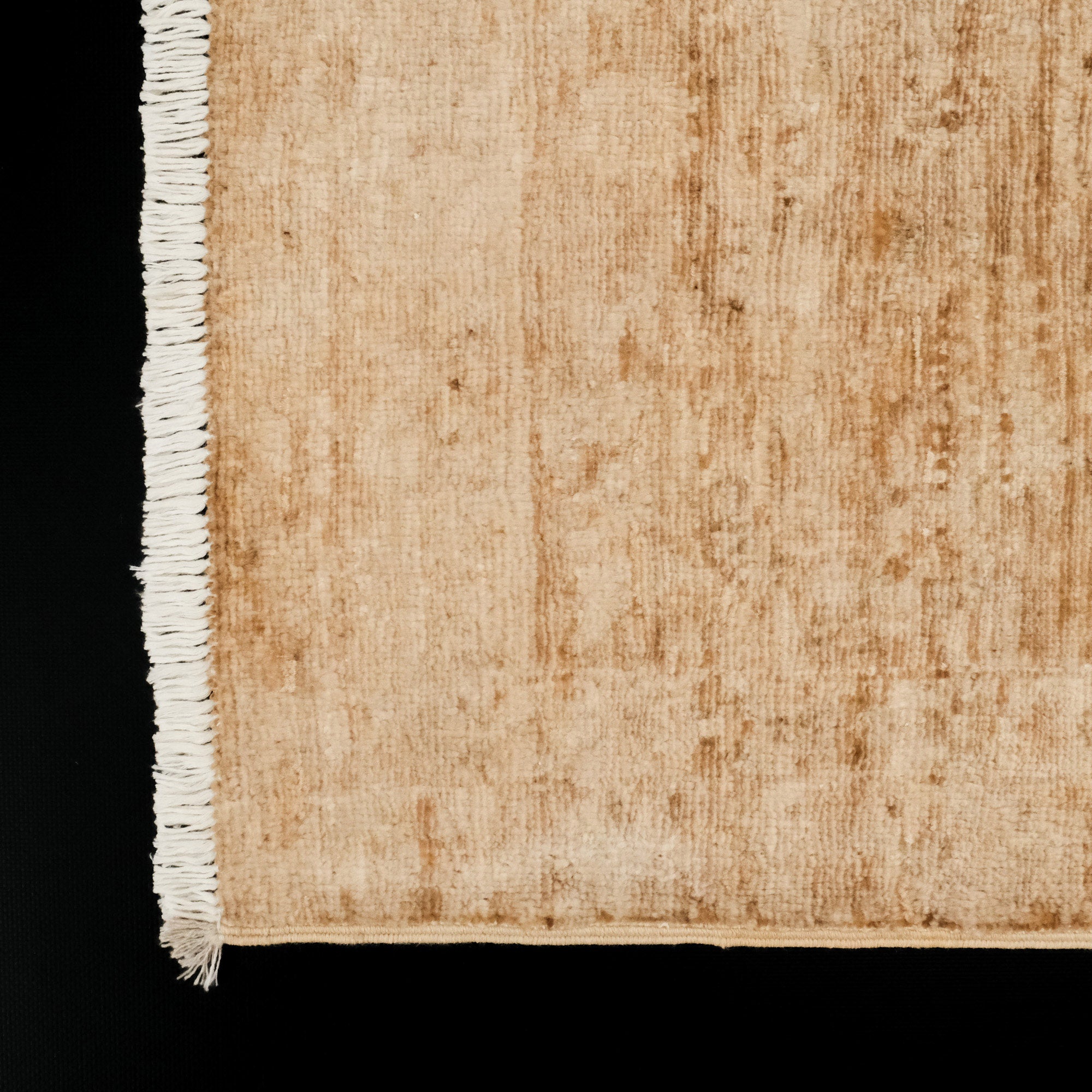 Retro Serisi El Dokuma Vintage Desenli Yün Sarı Halı