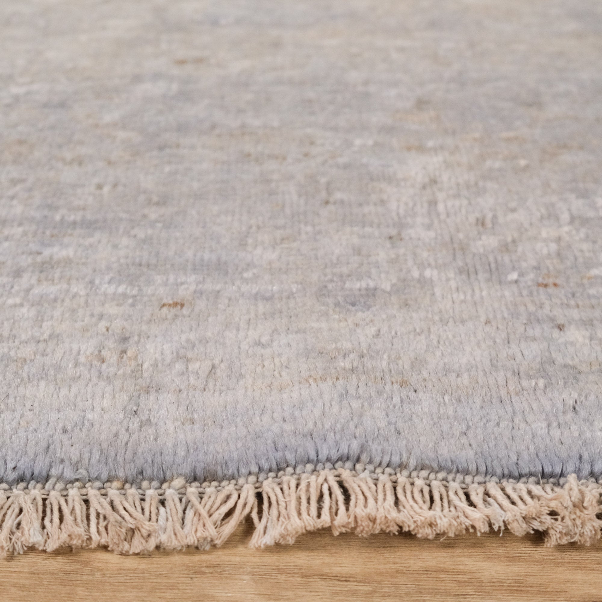 Retro Serisi El Dokuma Vintage Gri Halı