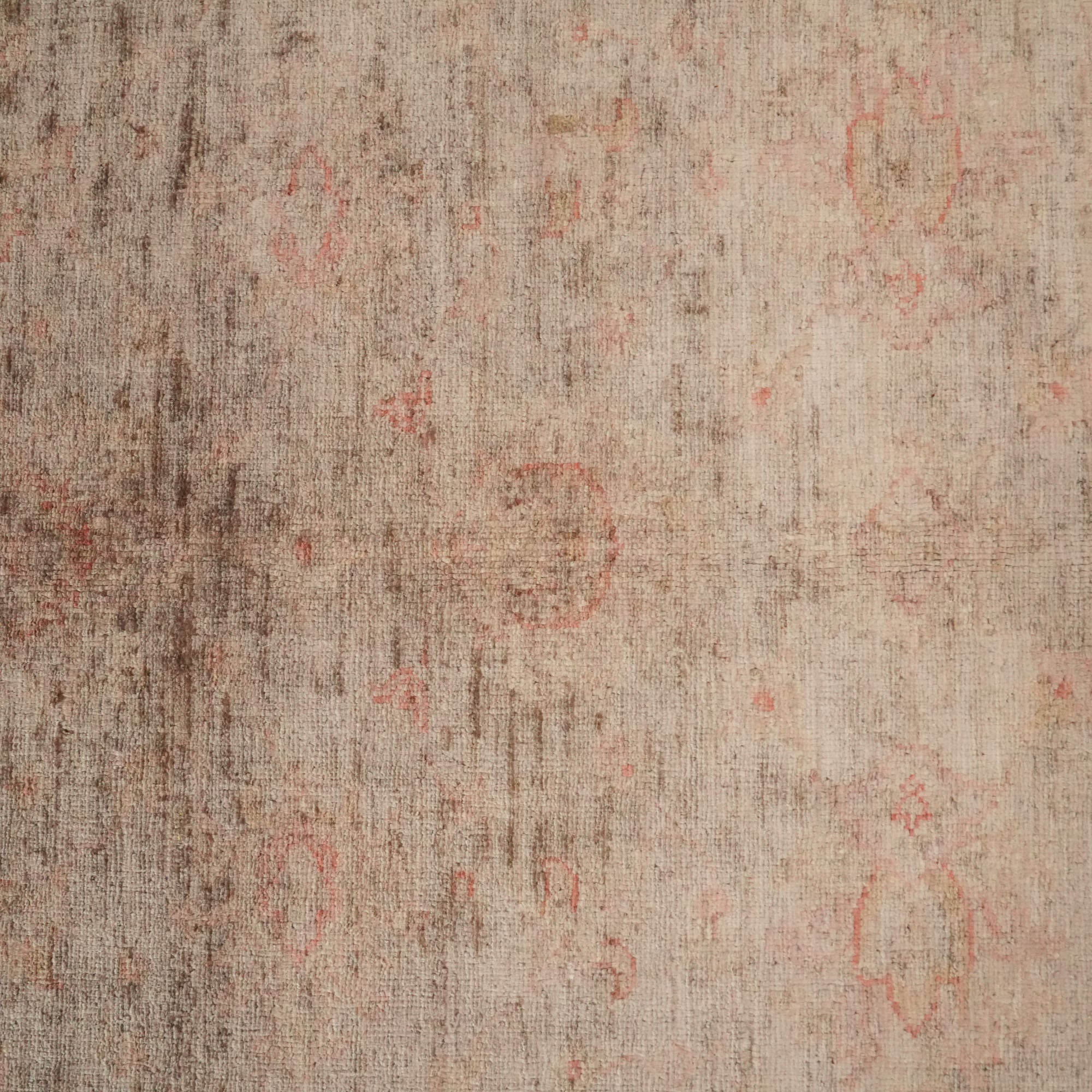 Retro Serisi El Dokuma Yün Vintage Desenli Vizon Halı