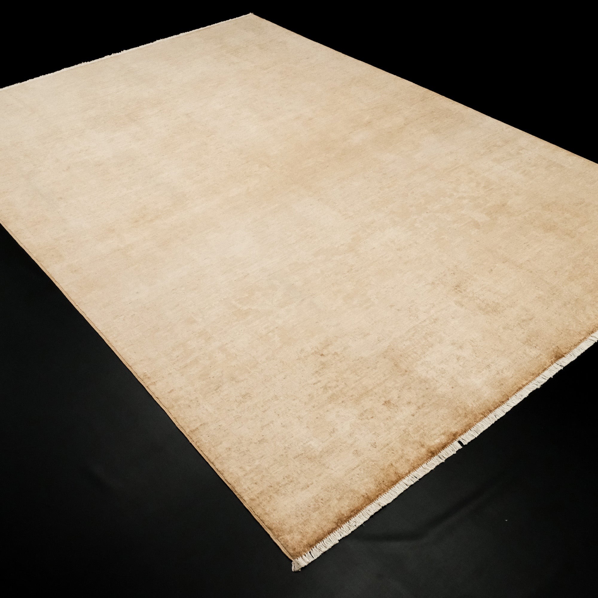 Retro Serisi El Dokuma Vintage Desenli Yün Sarı Halı