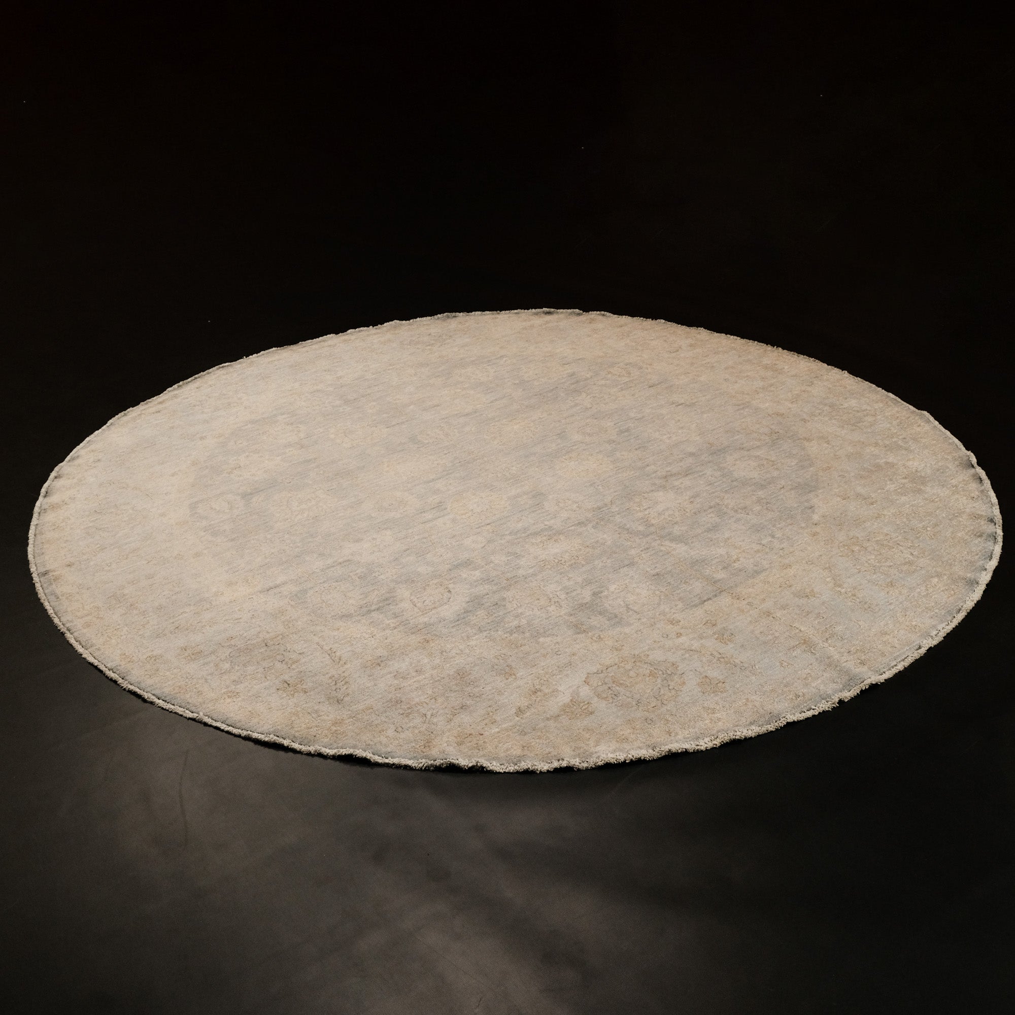 Retro Serisi El Dokuma Vintage Desenli Yün Yeşil Halı