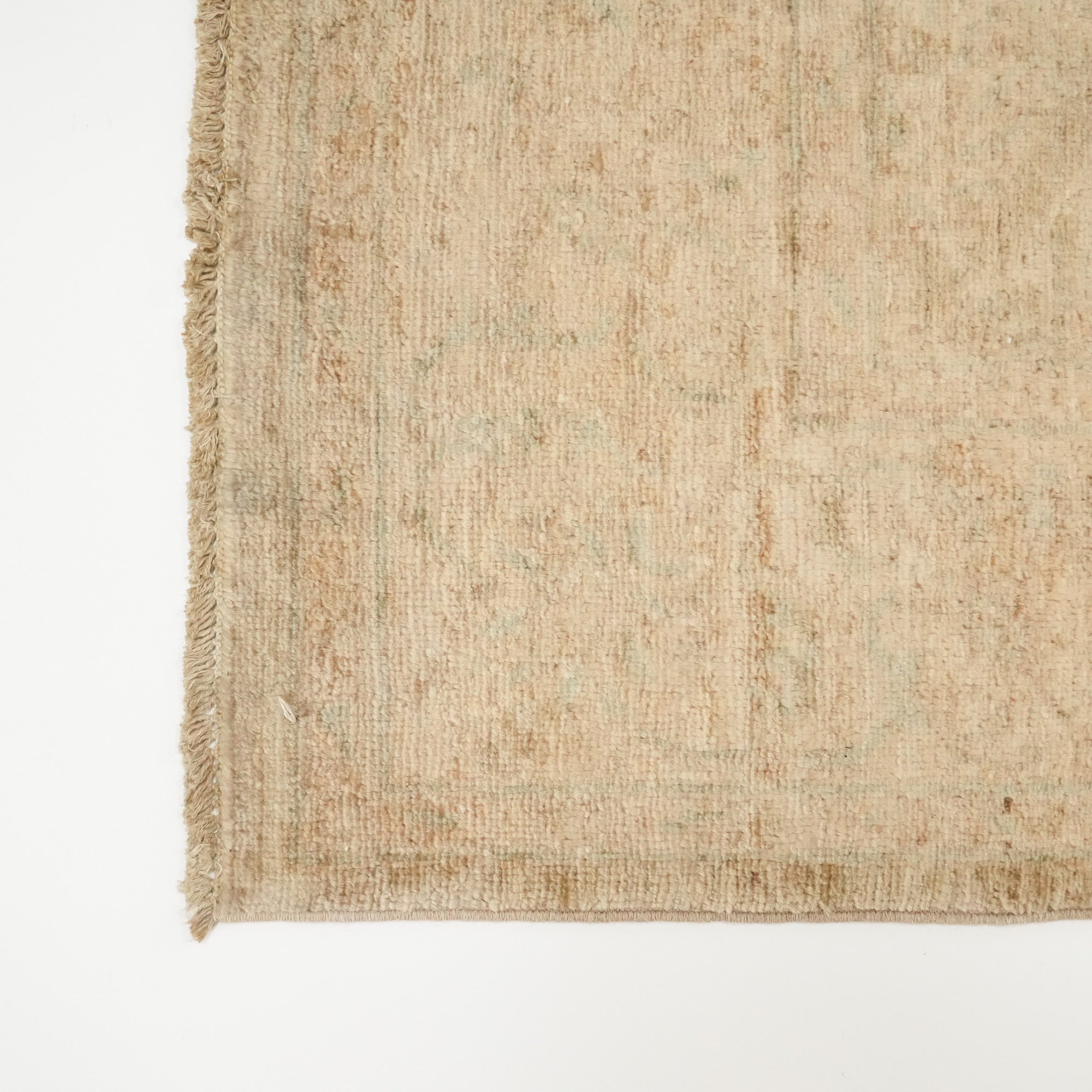 Retro Series Hand Woven Vintage Patterned Gold Wool Carpet