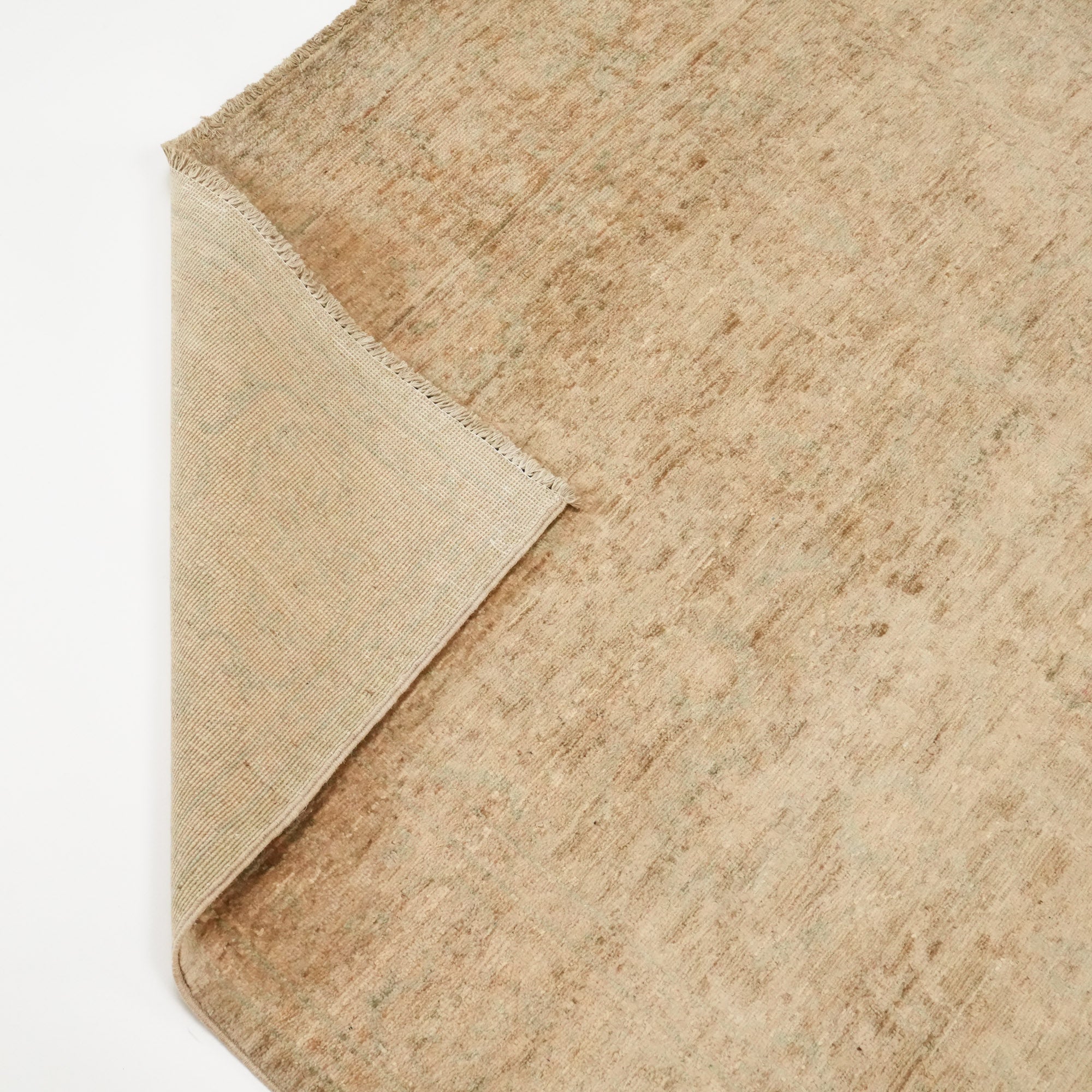 Retro Series Hand Woven Vintage Patterned Gold Wool Carpet