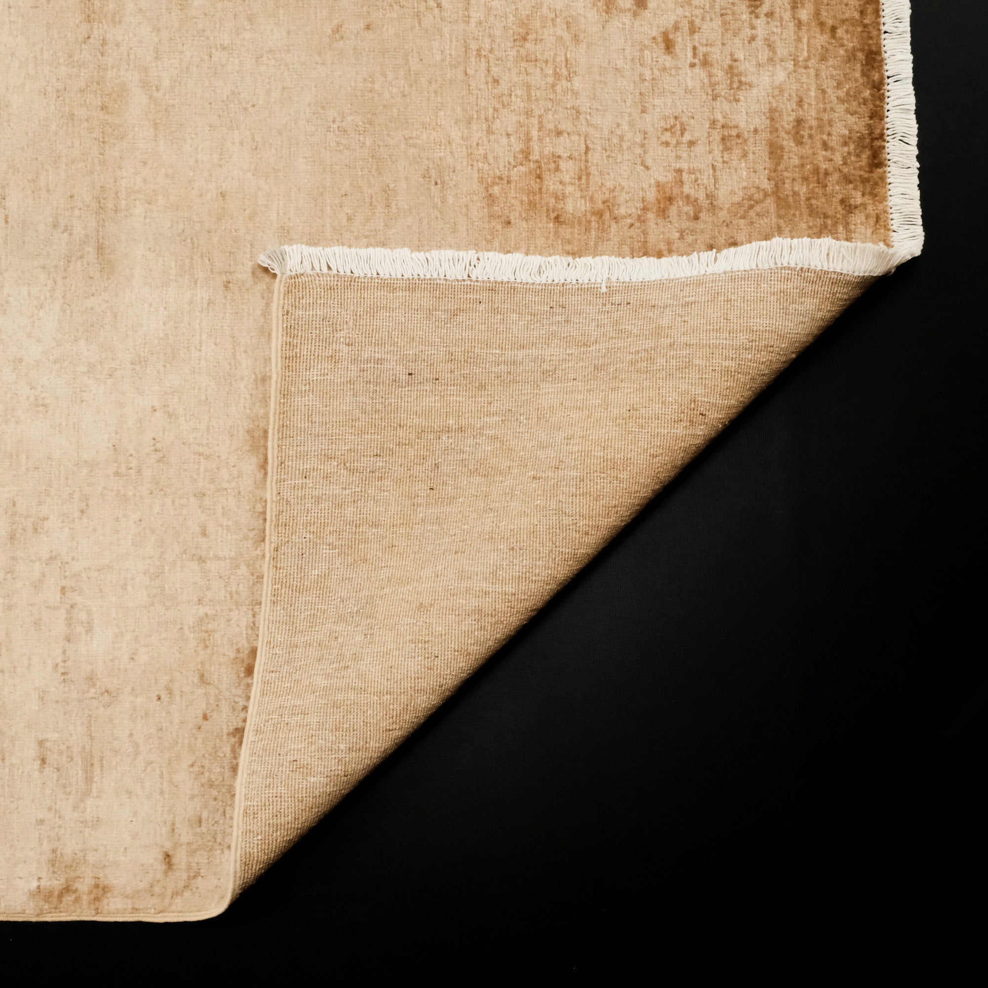 Retro Serisi El Dokuma Vintage Desenli Yün Sarı Halı