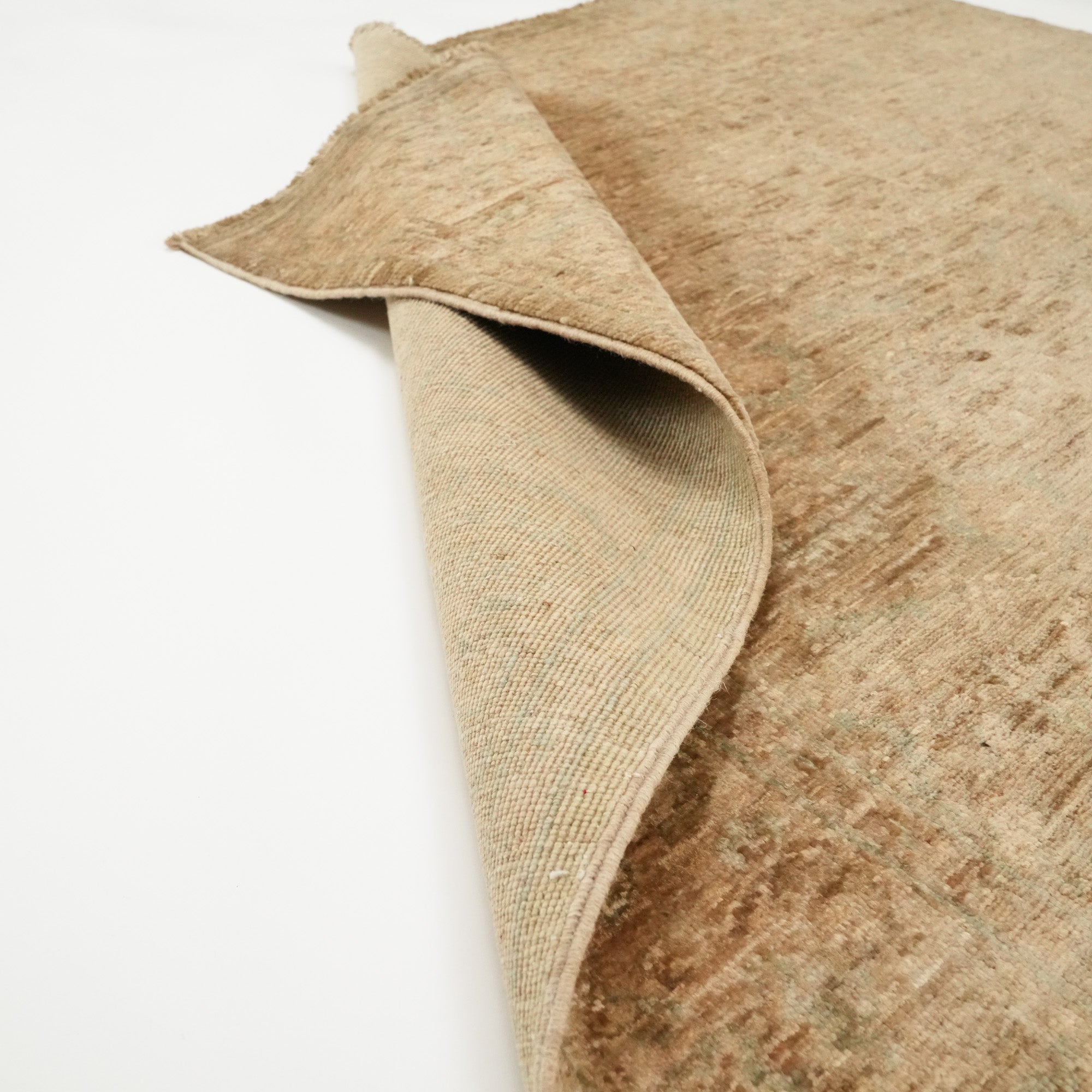 Retro Series Hand Woven Vintage Patterned Gold Wool Carpet