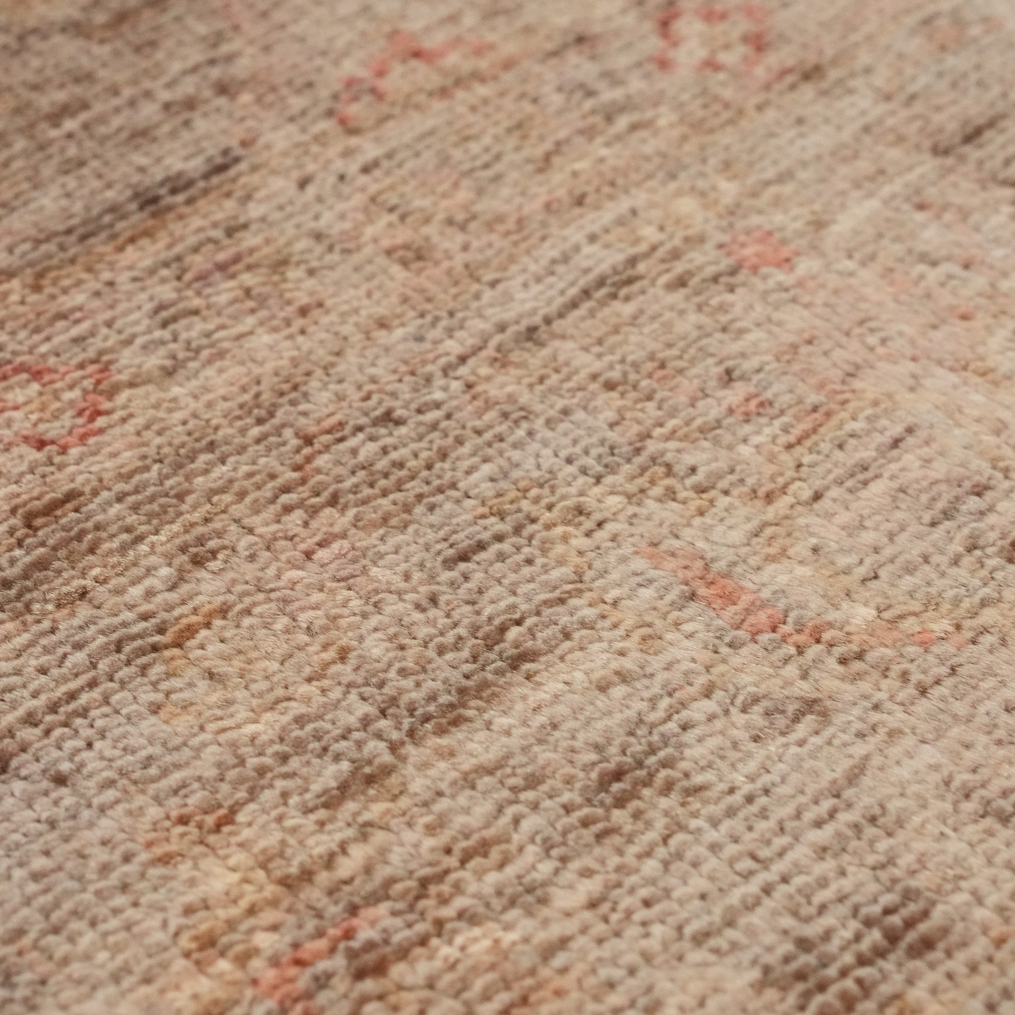 Retro Serisi El Dokuma Yün Vintage Desenli Vizon Halı