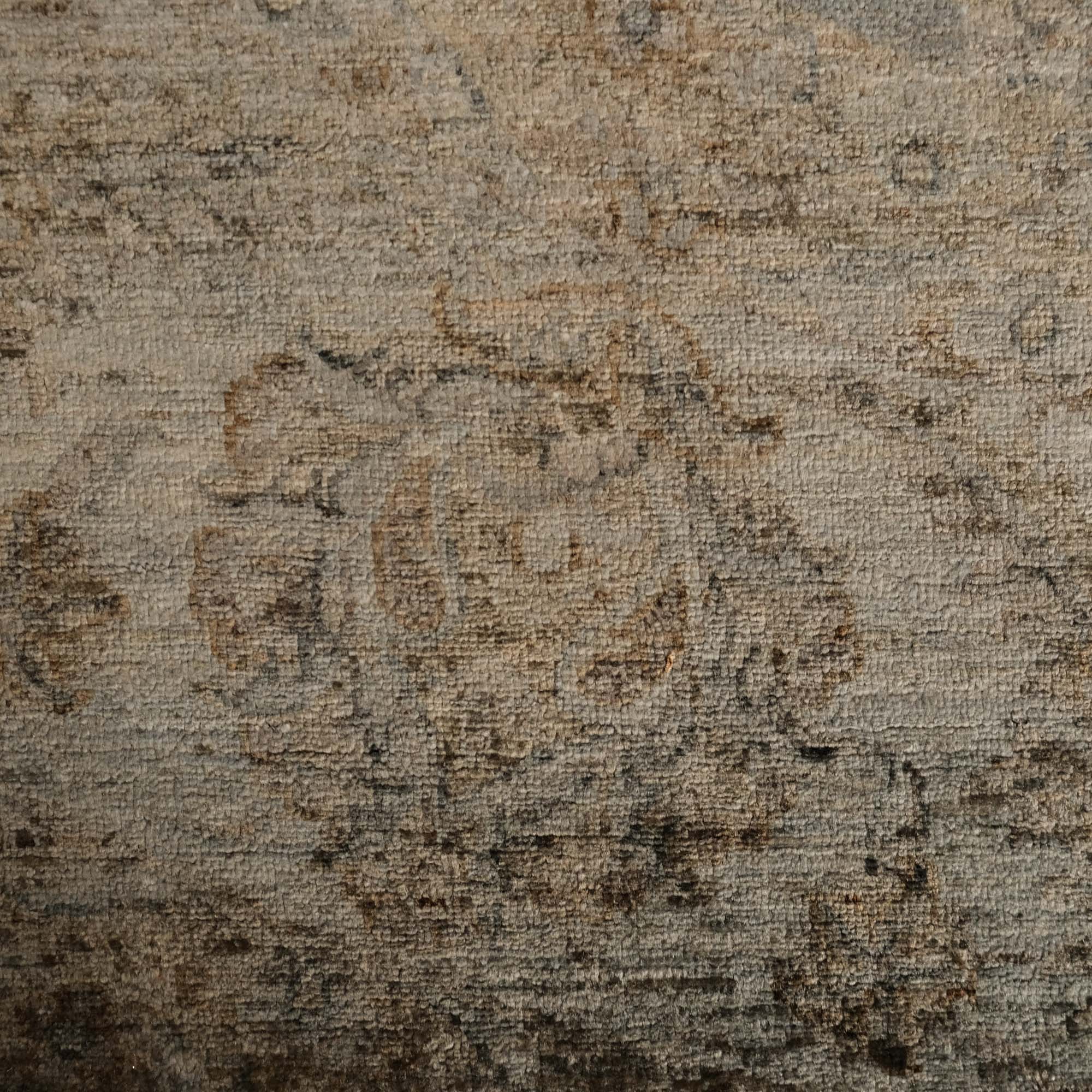 Retro Serisi El Dokuma Vintage Desenli Yün Yeşil Halı