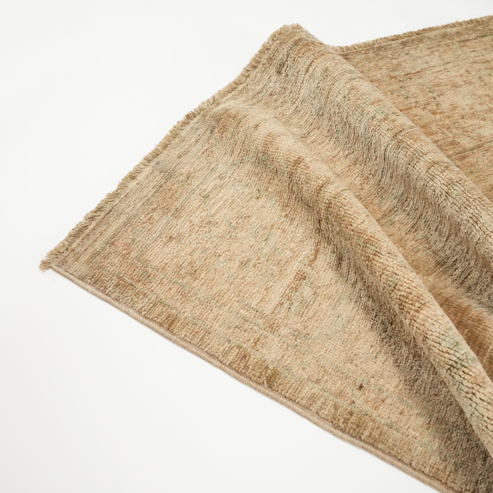 Retro Series Hand Woven Vintage Patterned Gold Wool Carpet