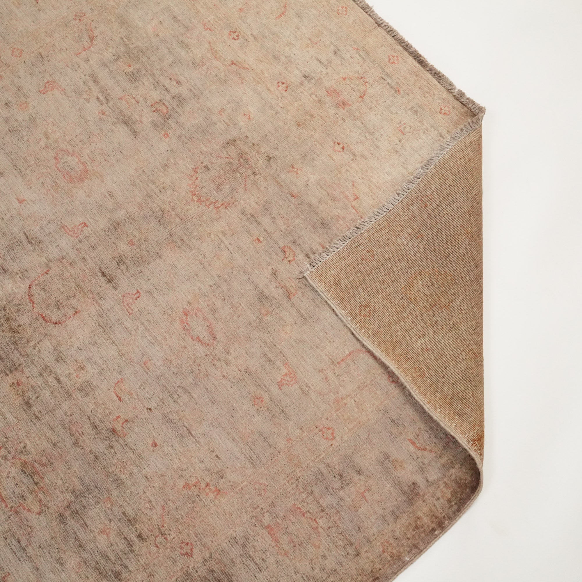 Retro Serisi El Dokuma Yün Vintage Desenli Vizon Halı