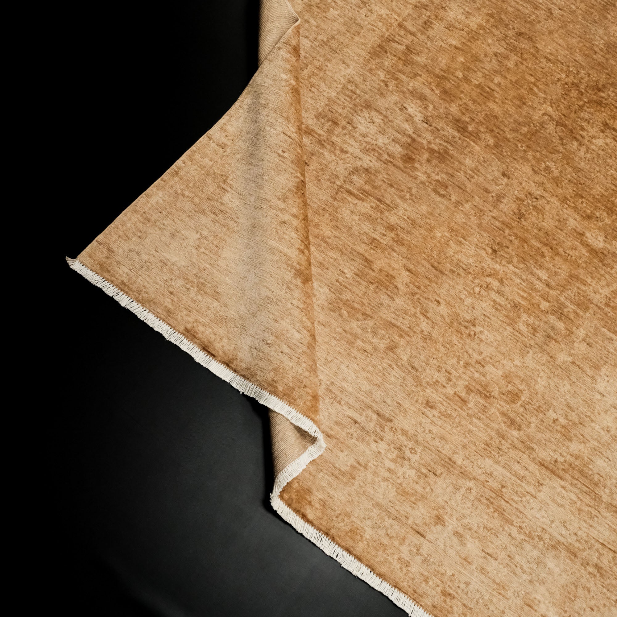 Retro Serisi El Dokuma Vintage Desenli Yün Sarı Halı