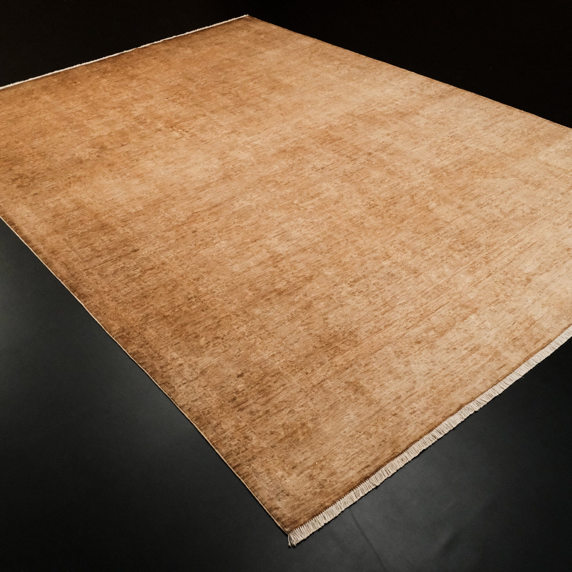 Retro Serisi Vintage Desenli El Dokuma Sarı Halı