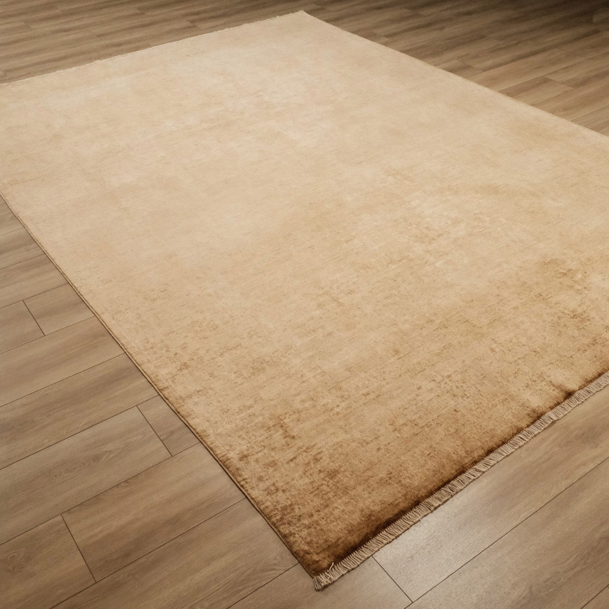 Retro Serisi Vintage Desenli El Dokuma Sarı Halı