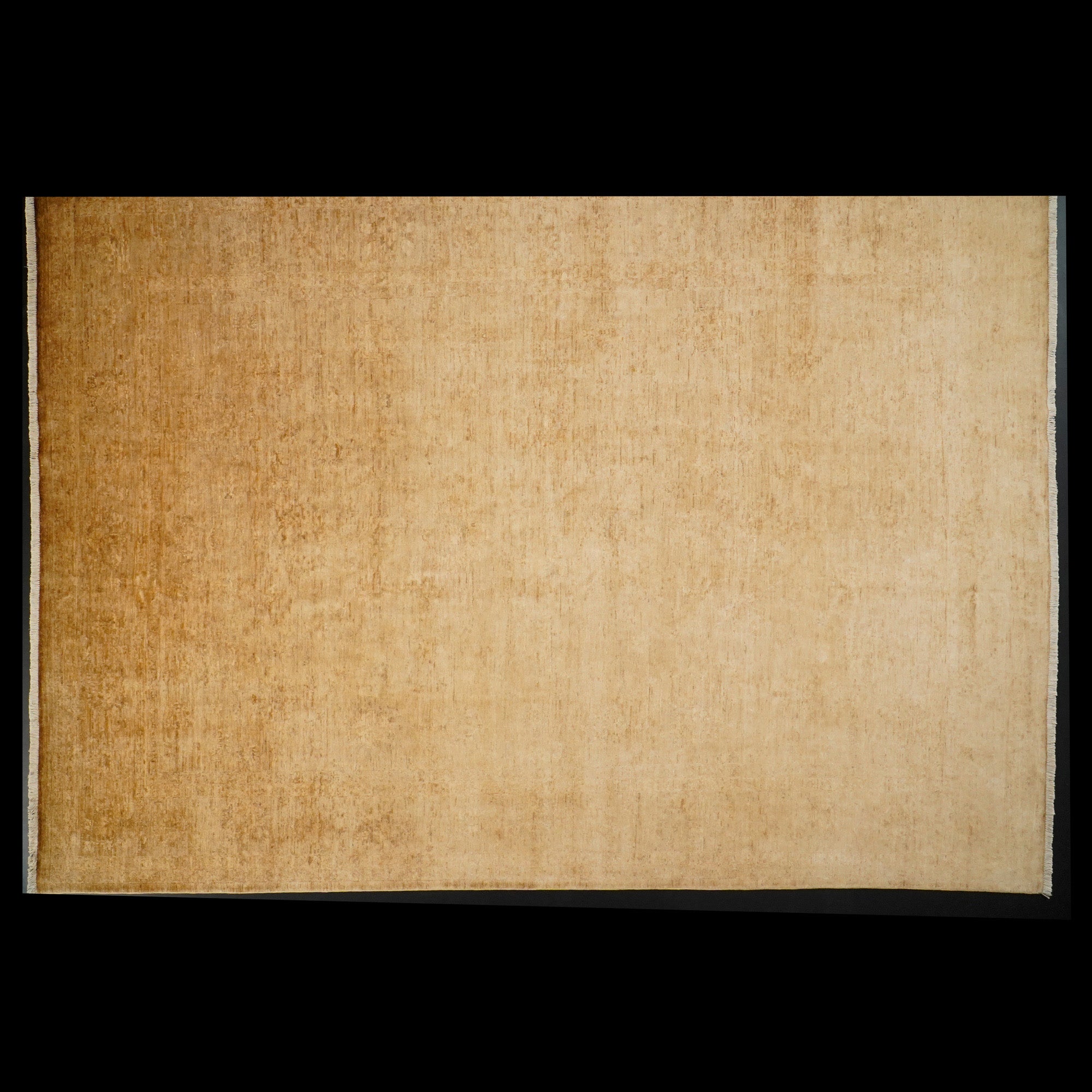 Retro Serisi Vintage Desenli El Dokuma Sarı Halı