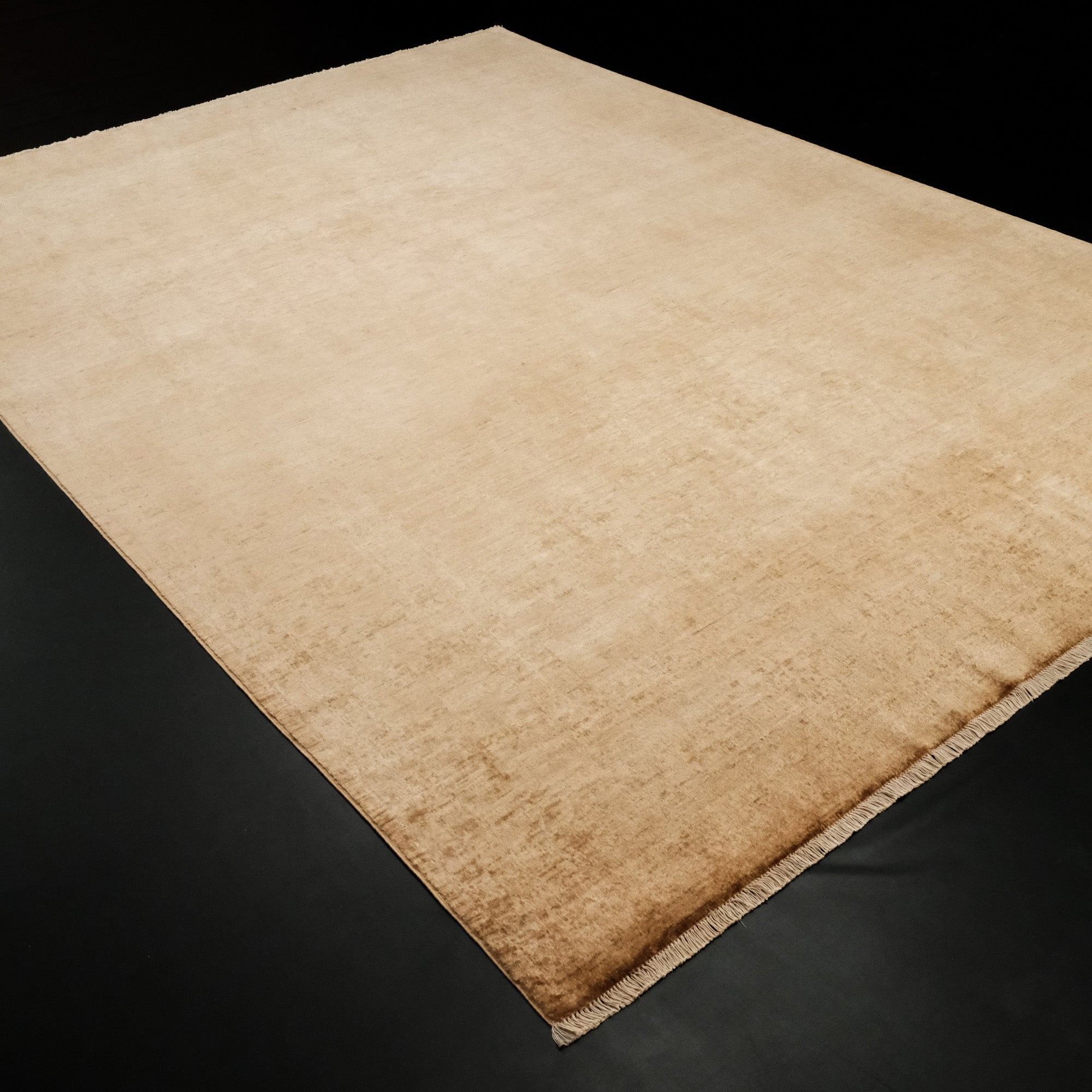 Retro Serisi Vintage Desenli El Dokuma Sarı Halı