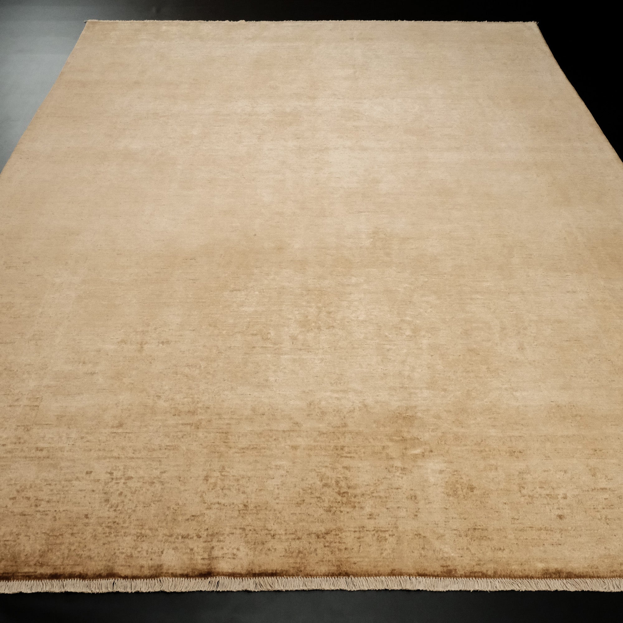 Retro Serisi Vintage Desenli El Dokuma Sarı Halı