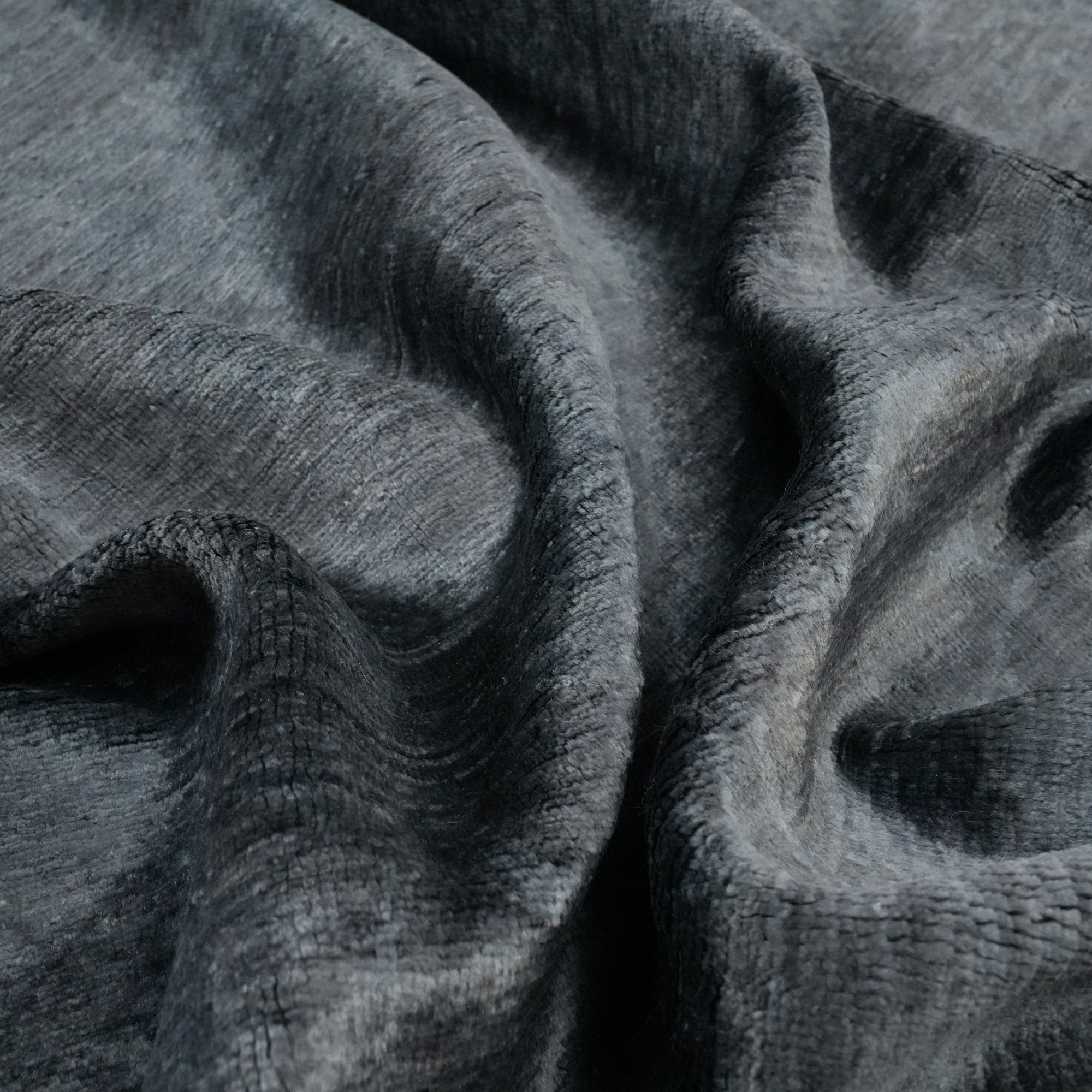 Retro Series Vintage Patterned Gray Wool Carpet