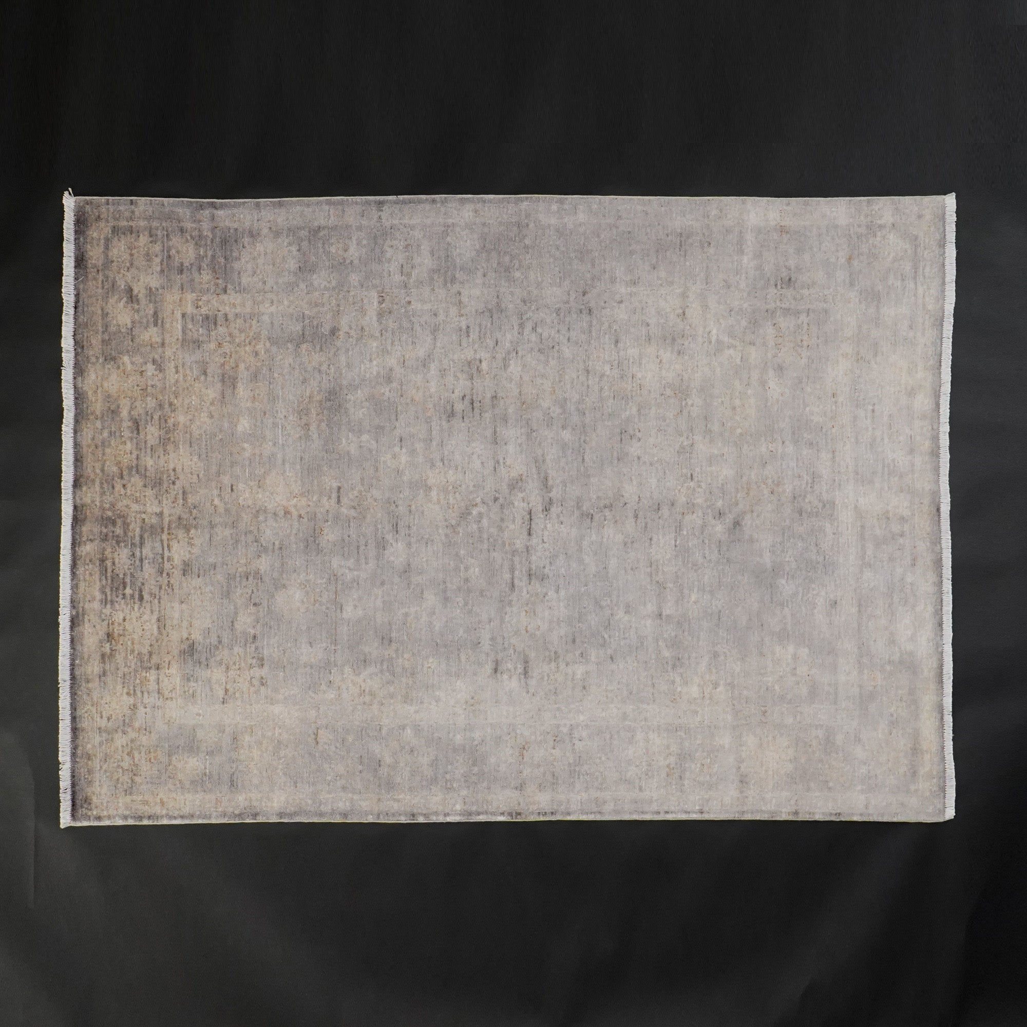 Retro Series Vintage Hand Woven Gray Carpet