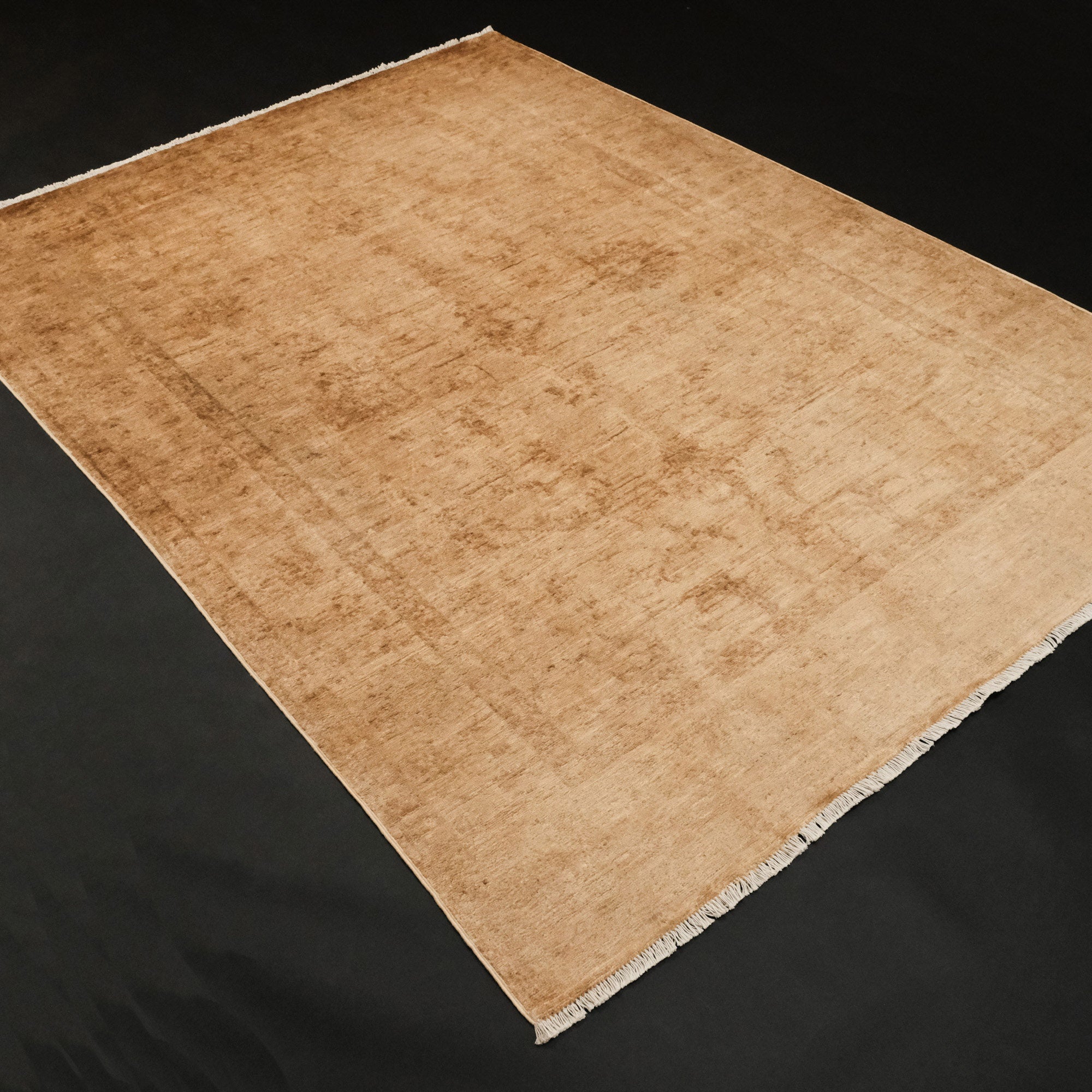 Retro Serisi Vintage El Dokuma Sarı Halı