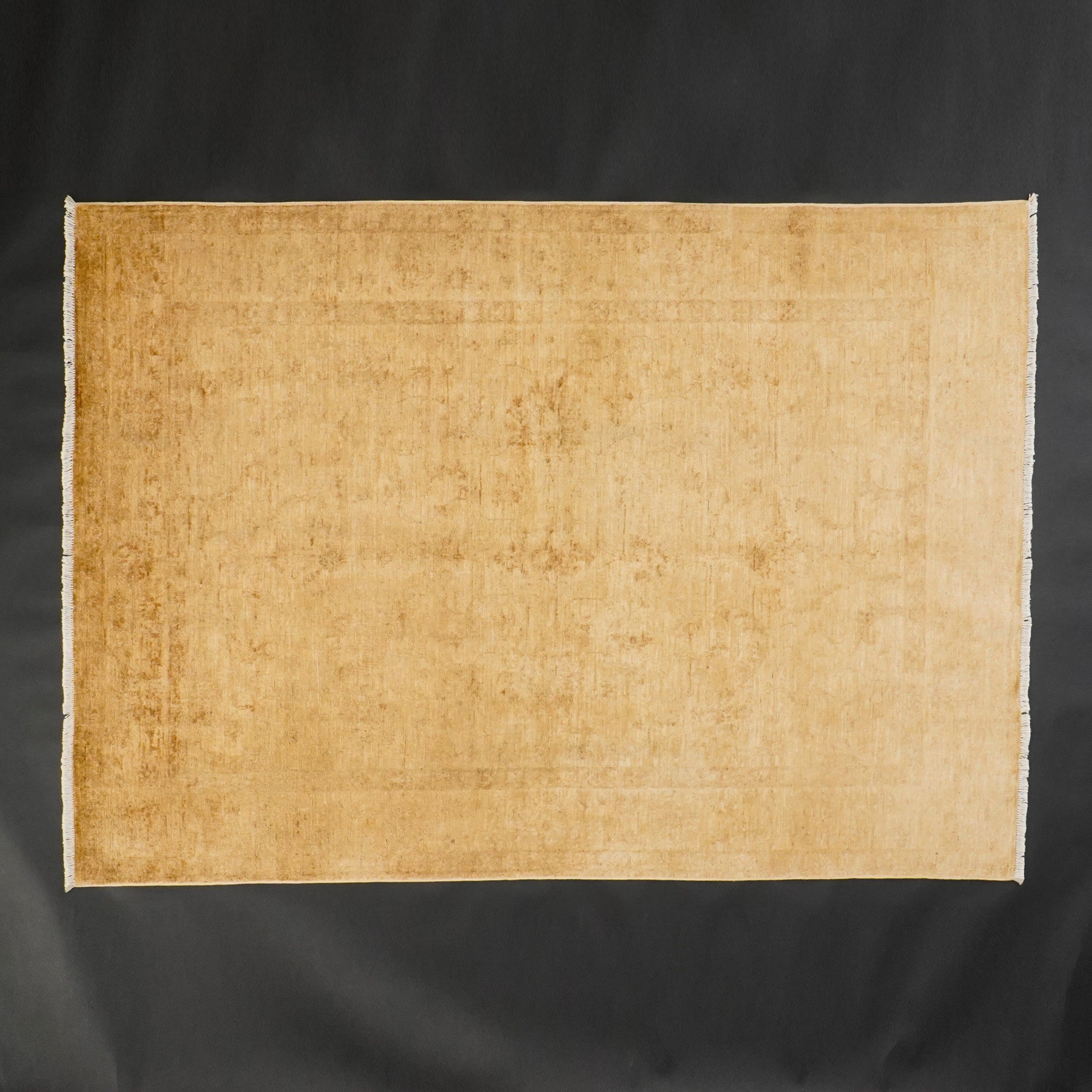 Retro Series Vintage Hand Woven Yellow Carpet