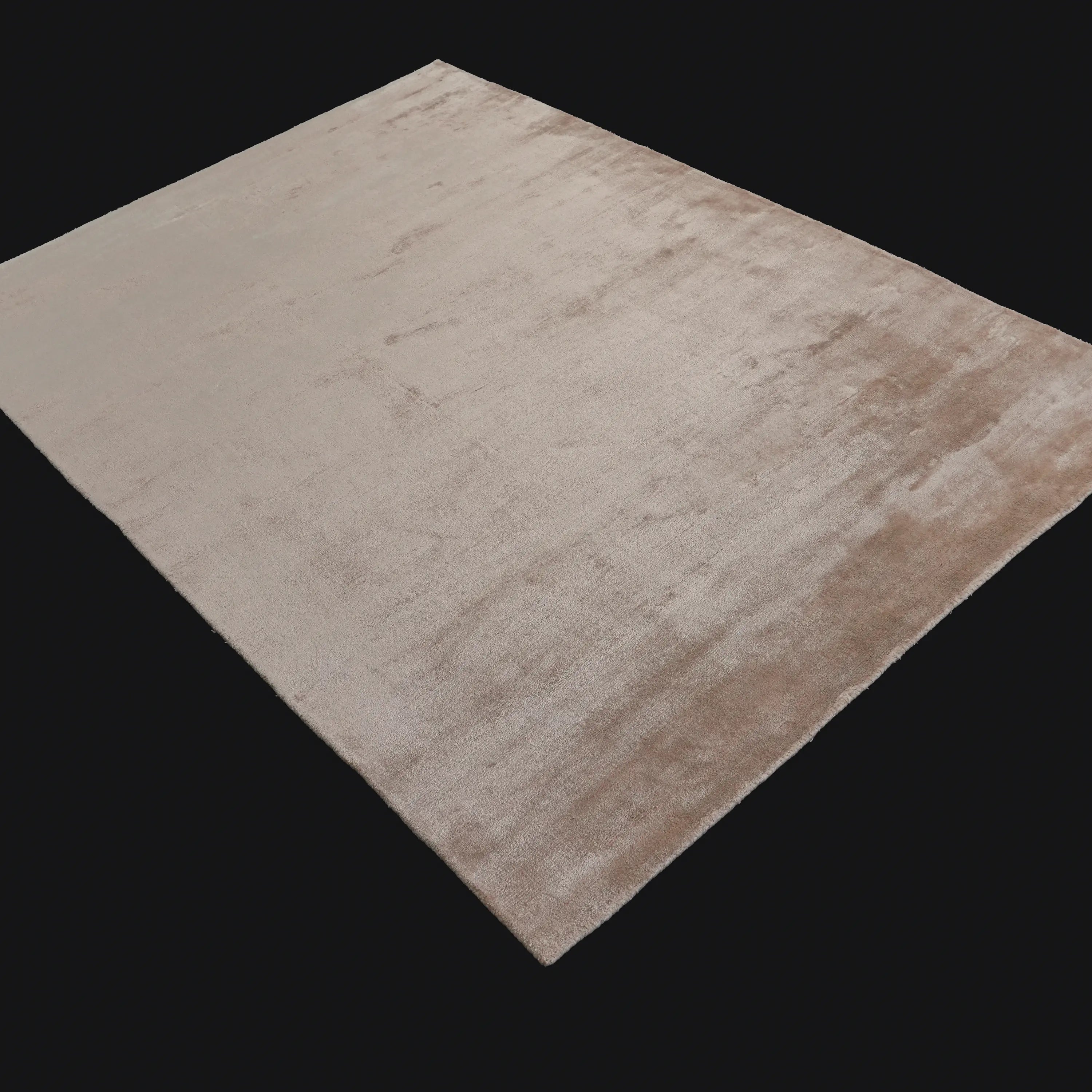 Sade Desenli Bej Viskon Tezgah Dokuma Halı