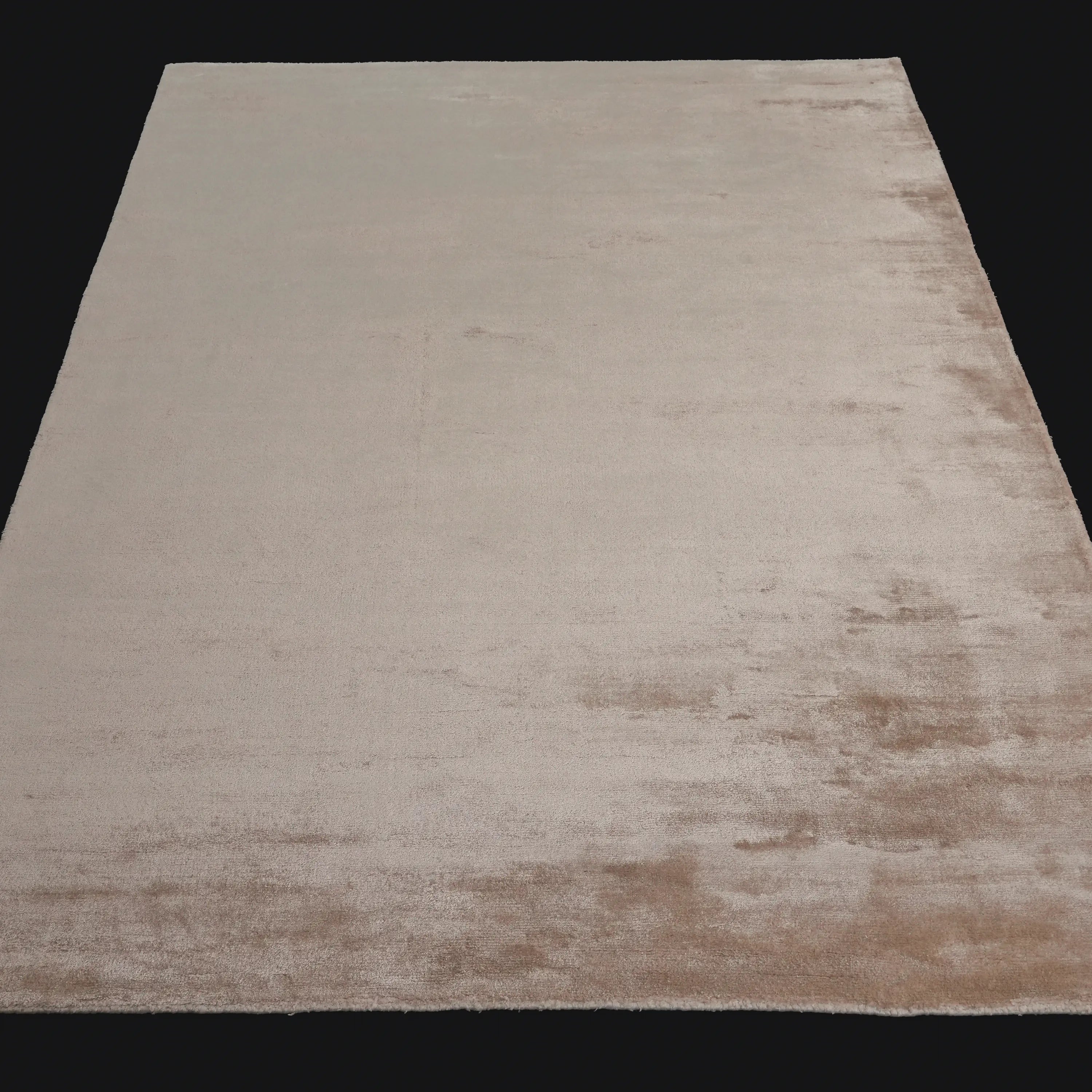 Sade Desenli Bej Viskon Tezgah Dokuma Halı