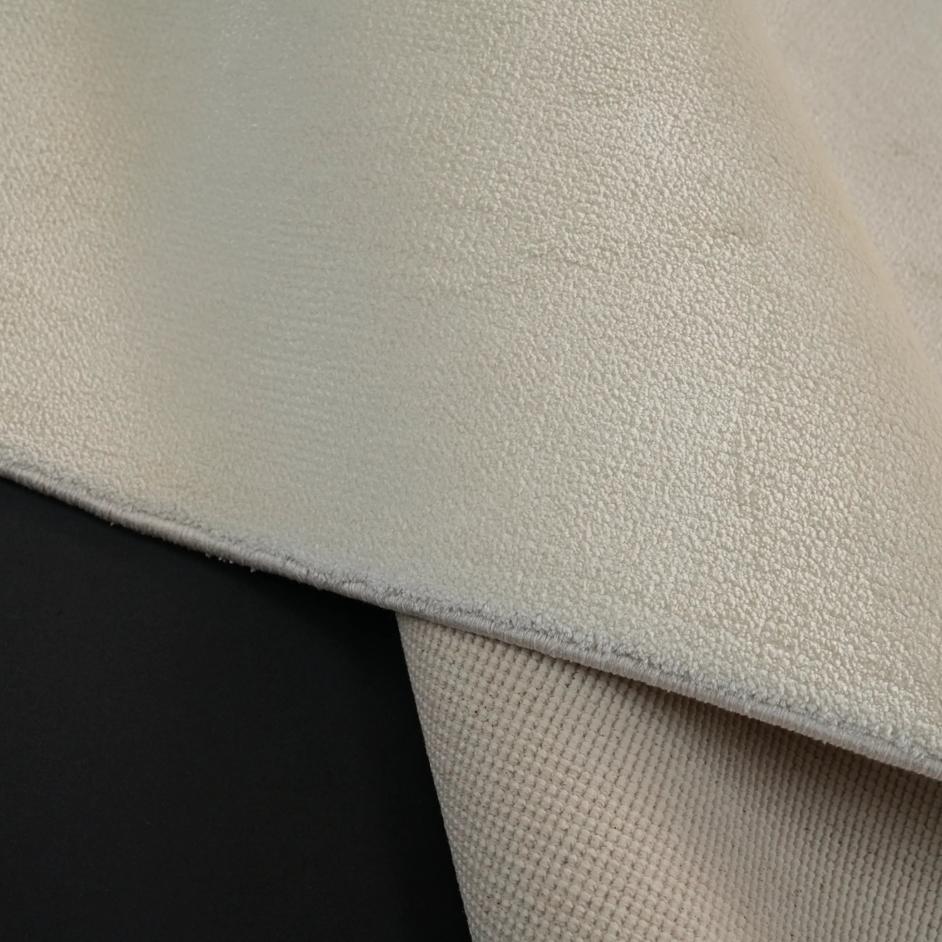 Plain Patterned White Viscose Rug