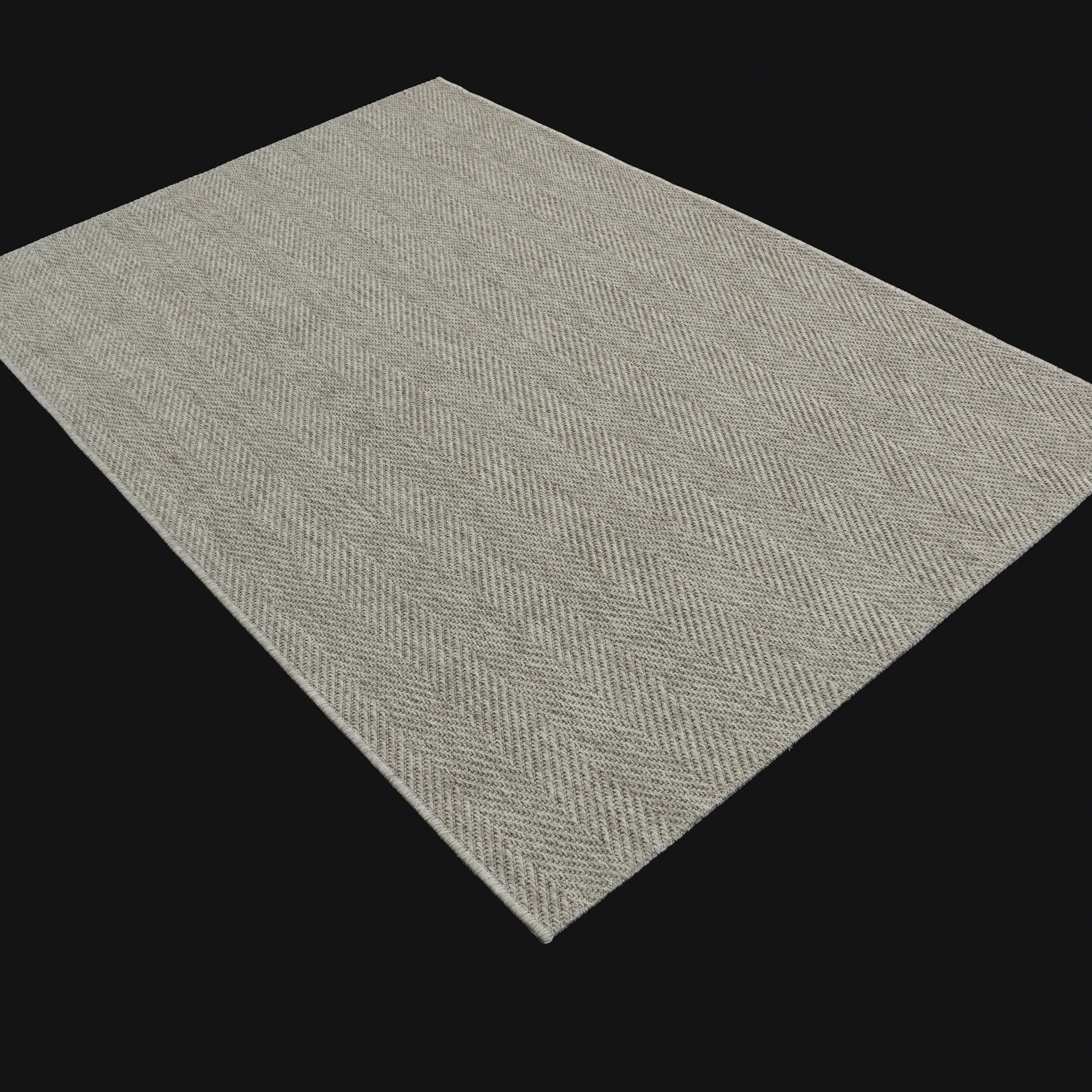 Plain Patterned Gray Modern Balcony Rug