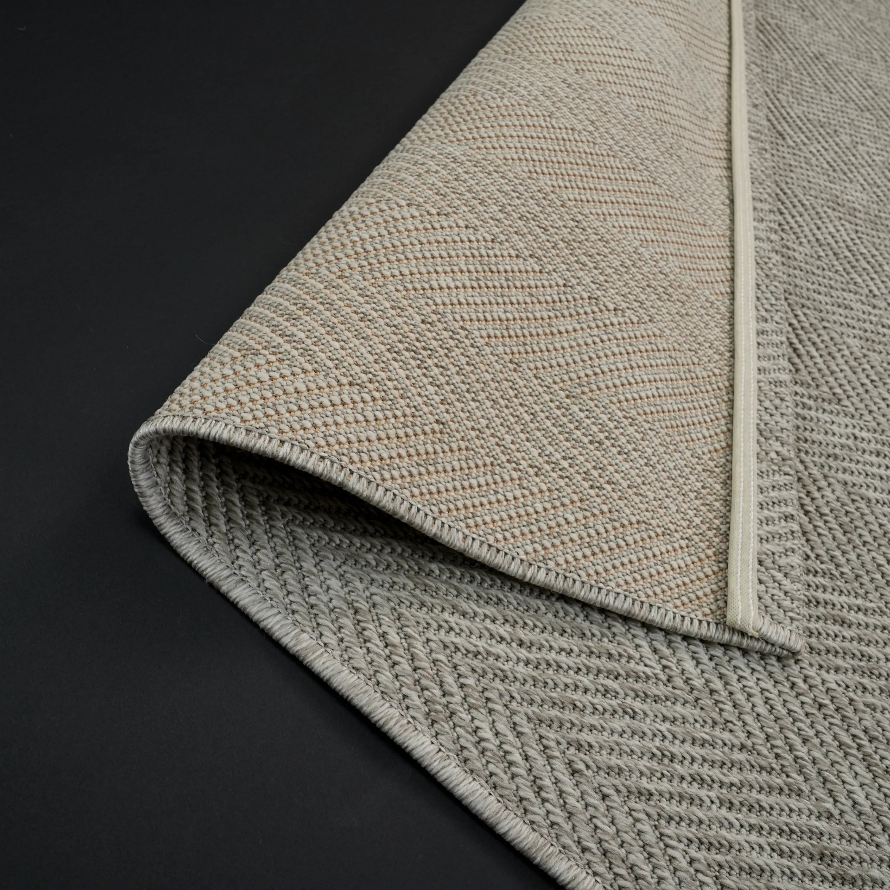 Plain Patterned Gray Modern Balcony Rug