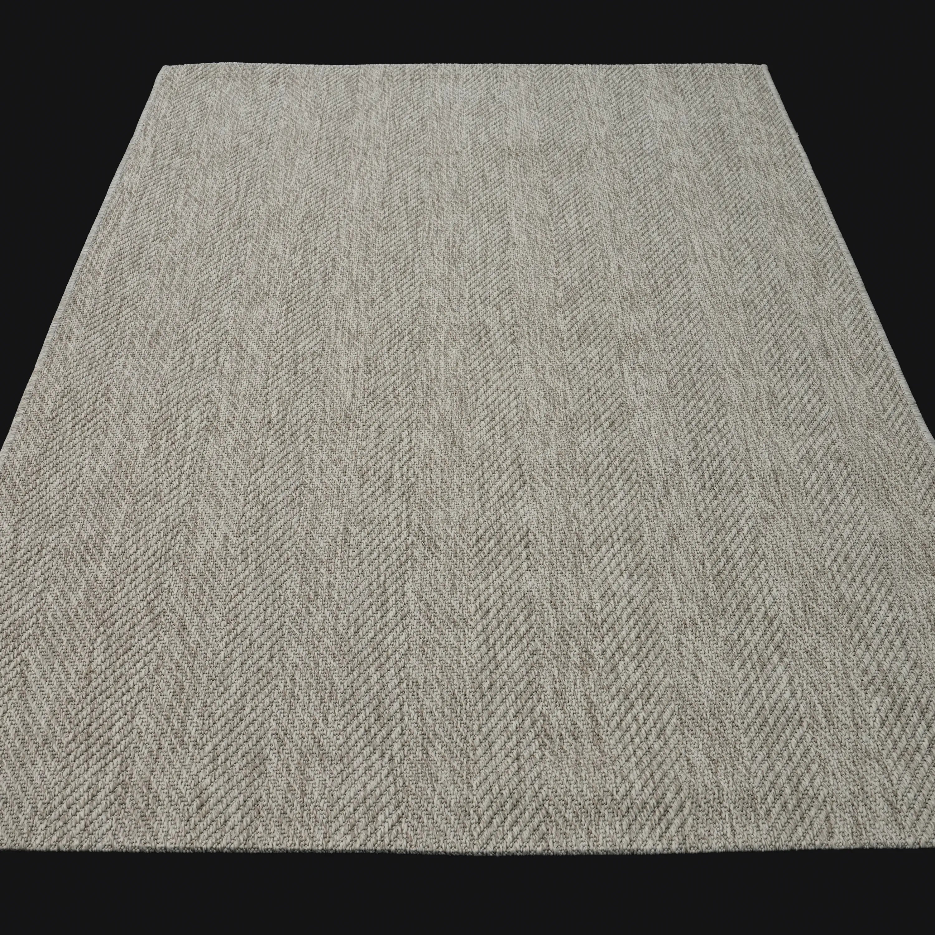 Plain Patterned Gray Modern Balcony Rug