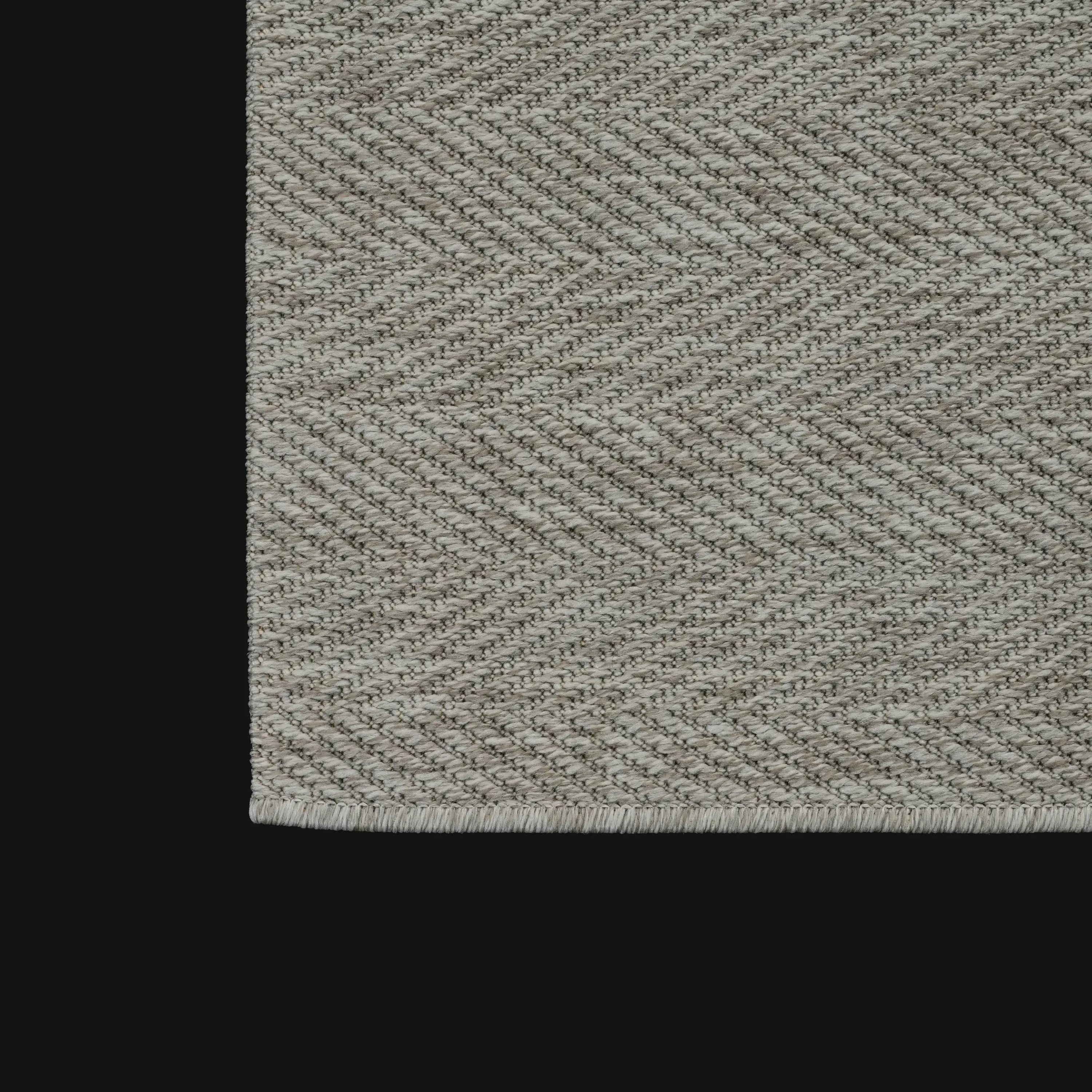 Plain Patterned Gray Modern Balcony Rug