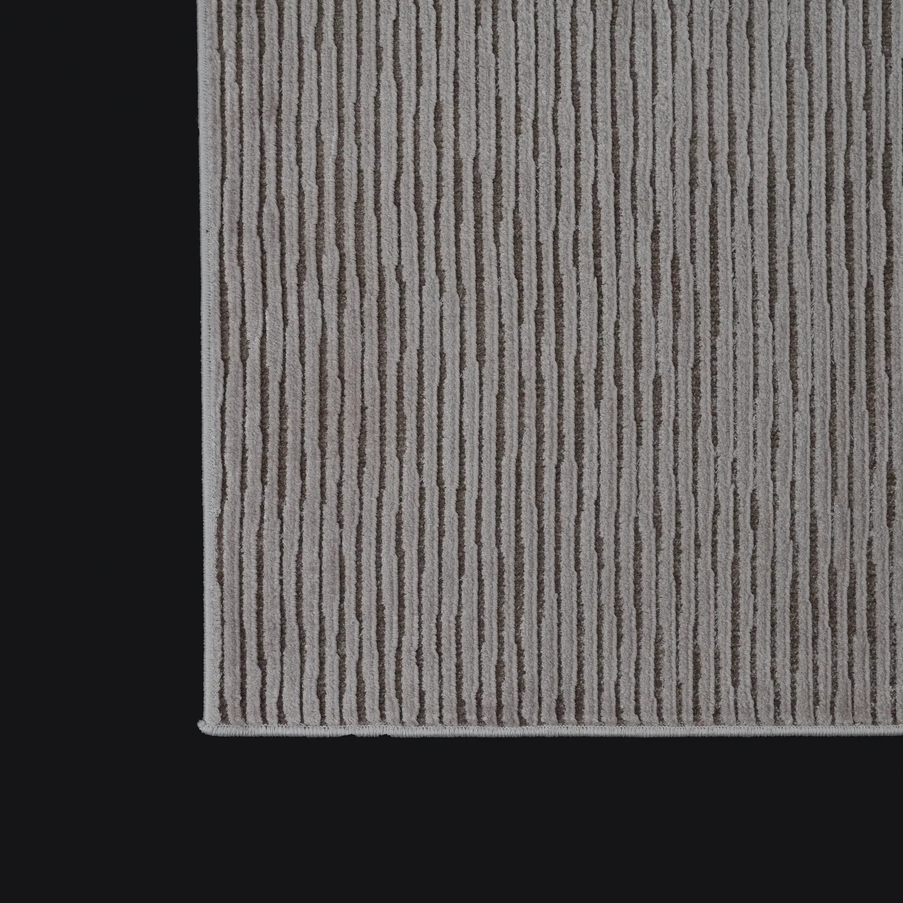 Plain Patterned Gray Viscose Rug