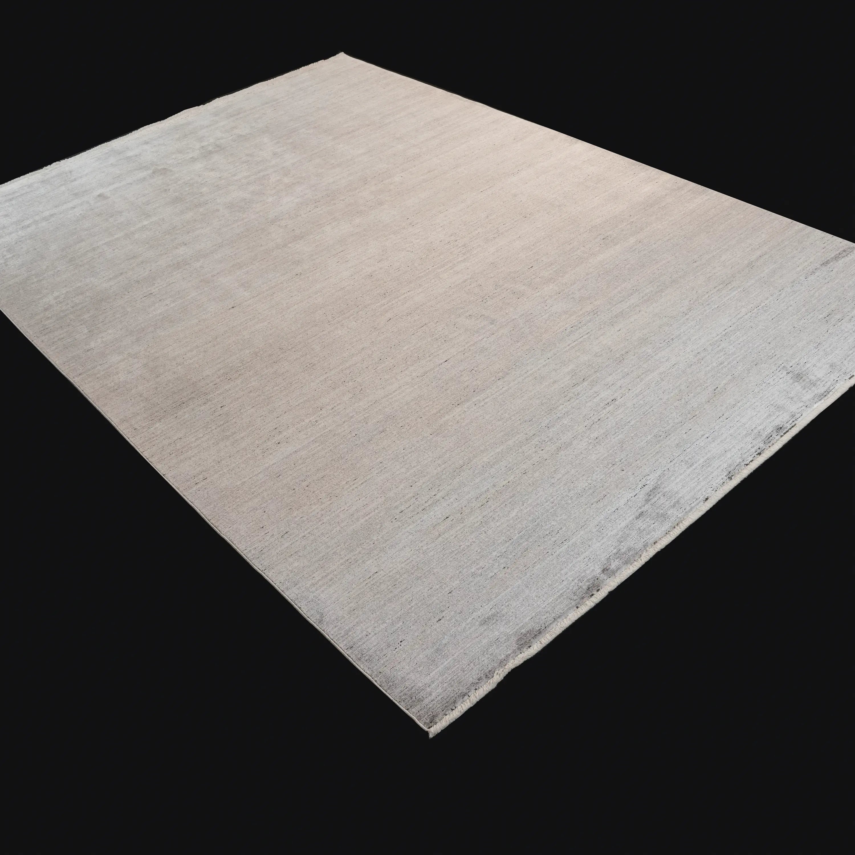 Sade Desenli Gri Viskon Halı