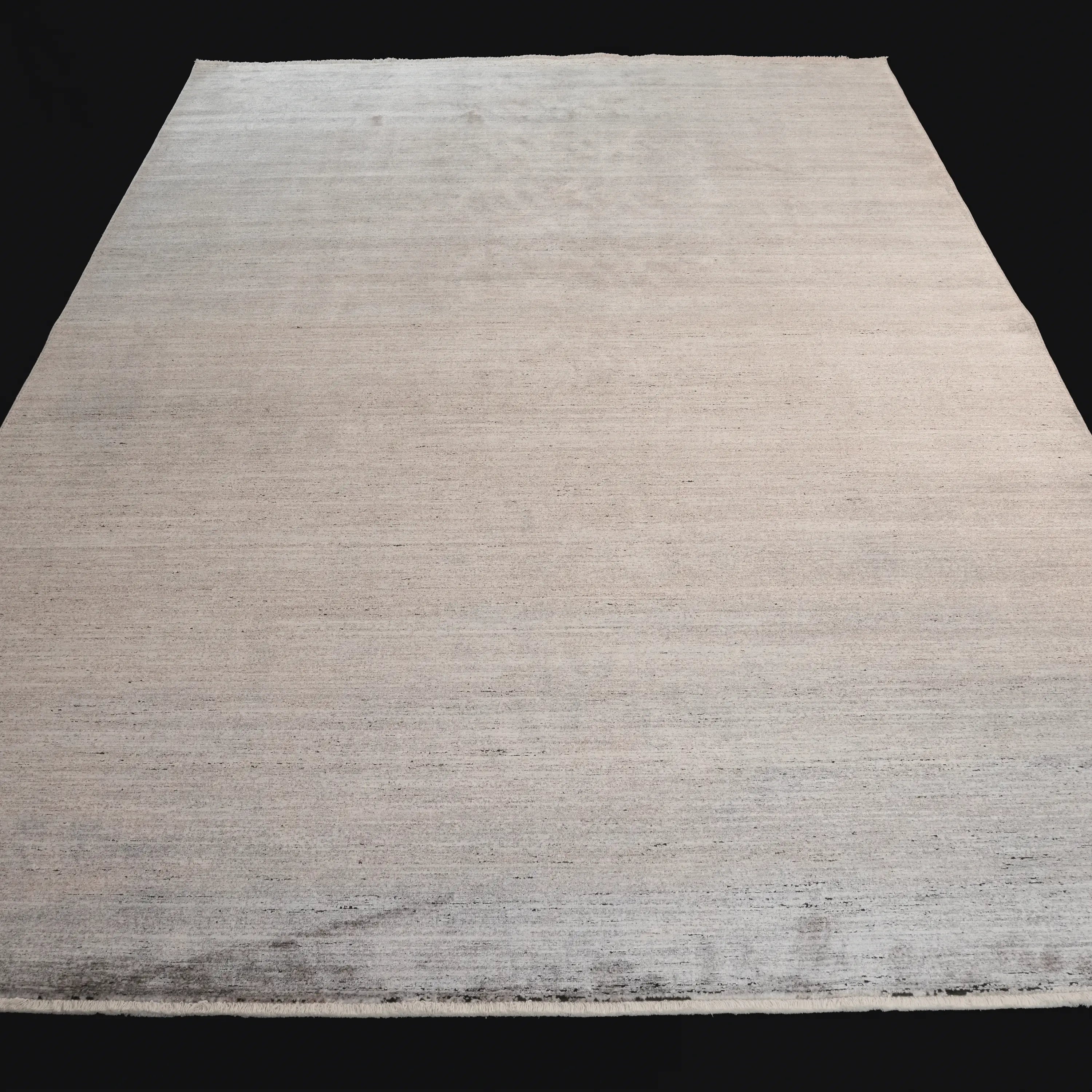 Sade Desenli Gri Viskon Halı