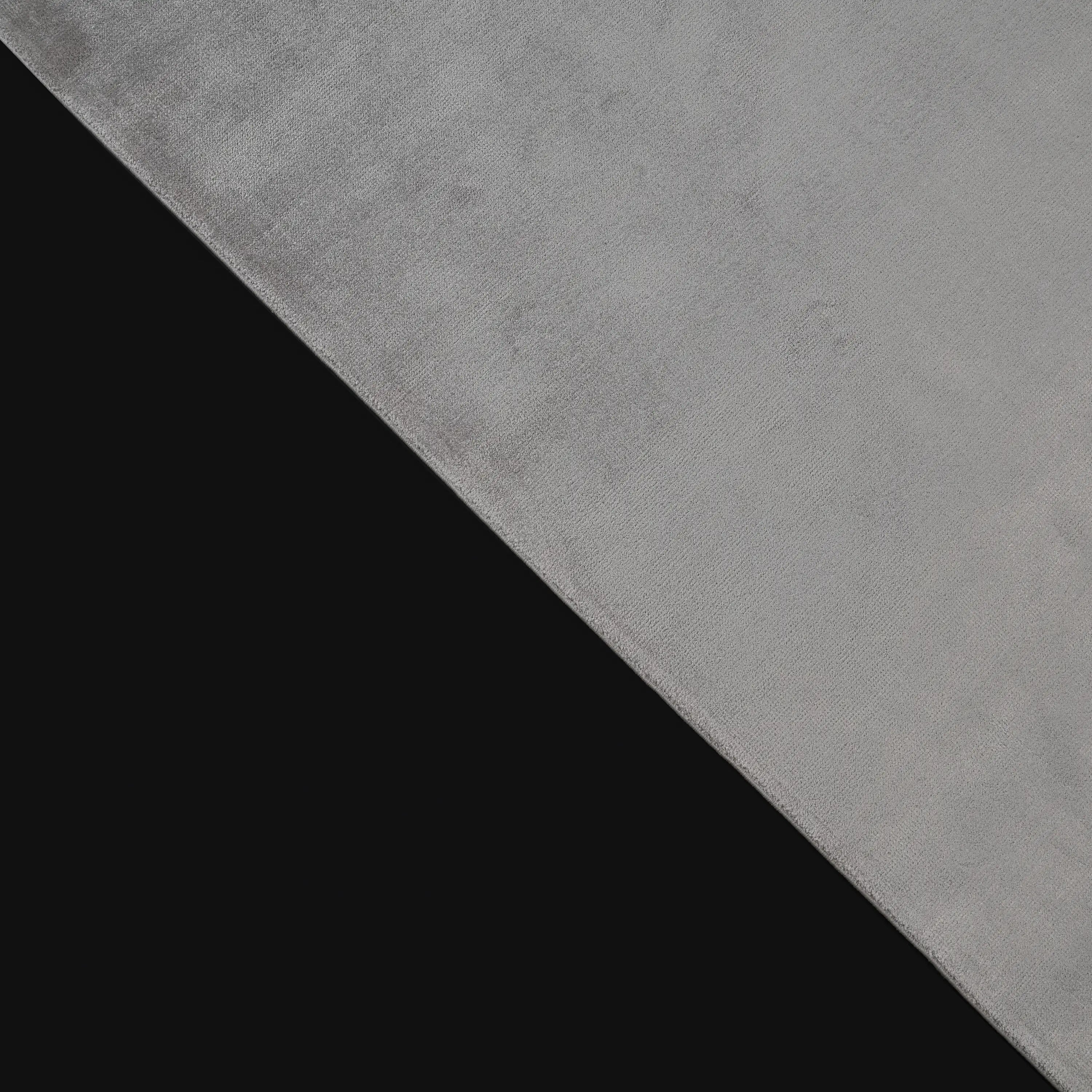 Plain Patterned Grey Viscose Rug