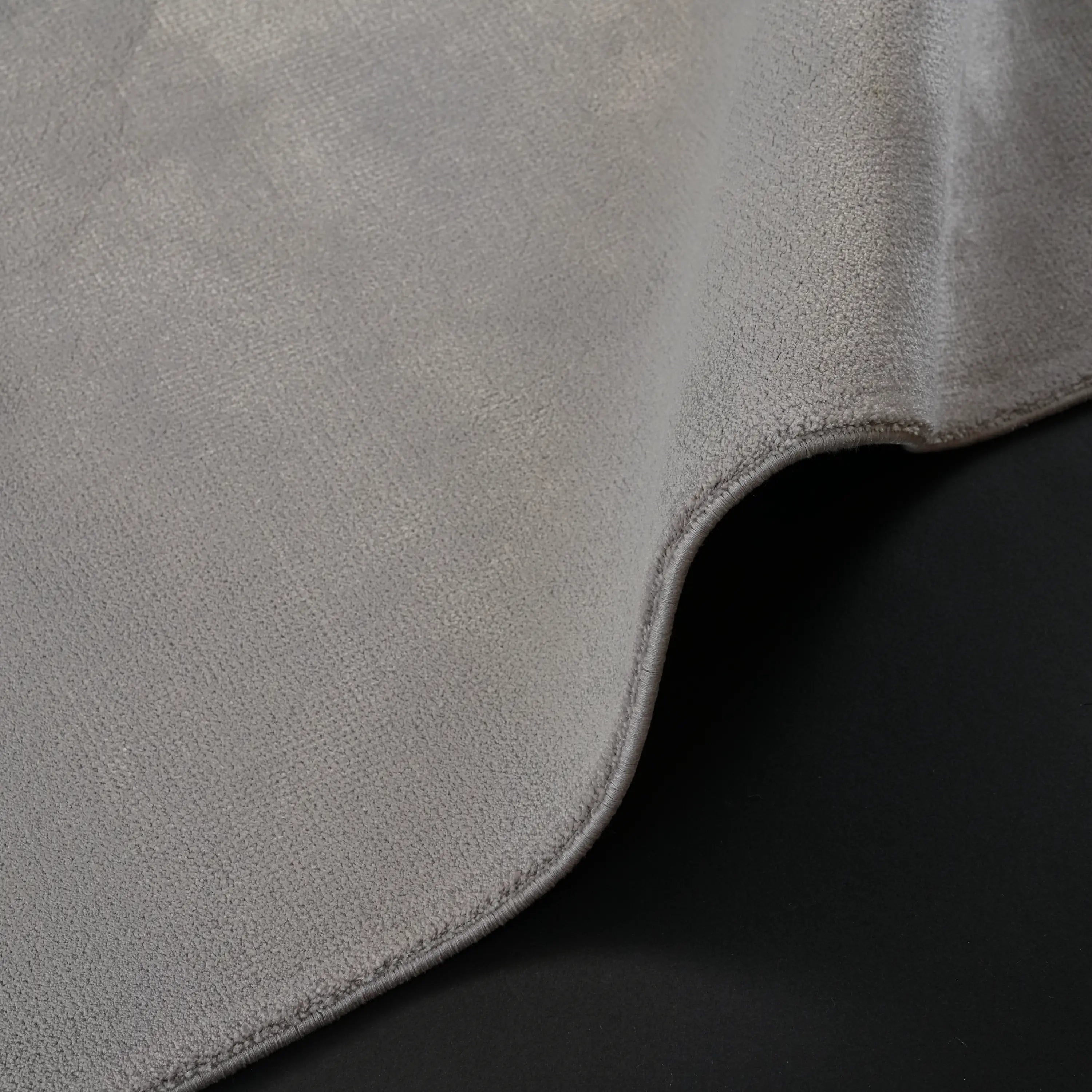 Plain Patterned Grey Viscose Rug