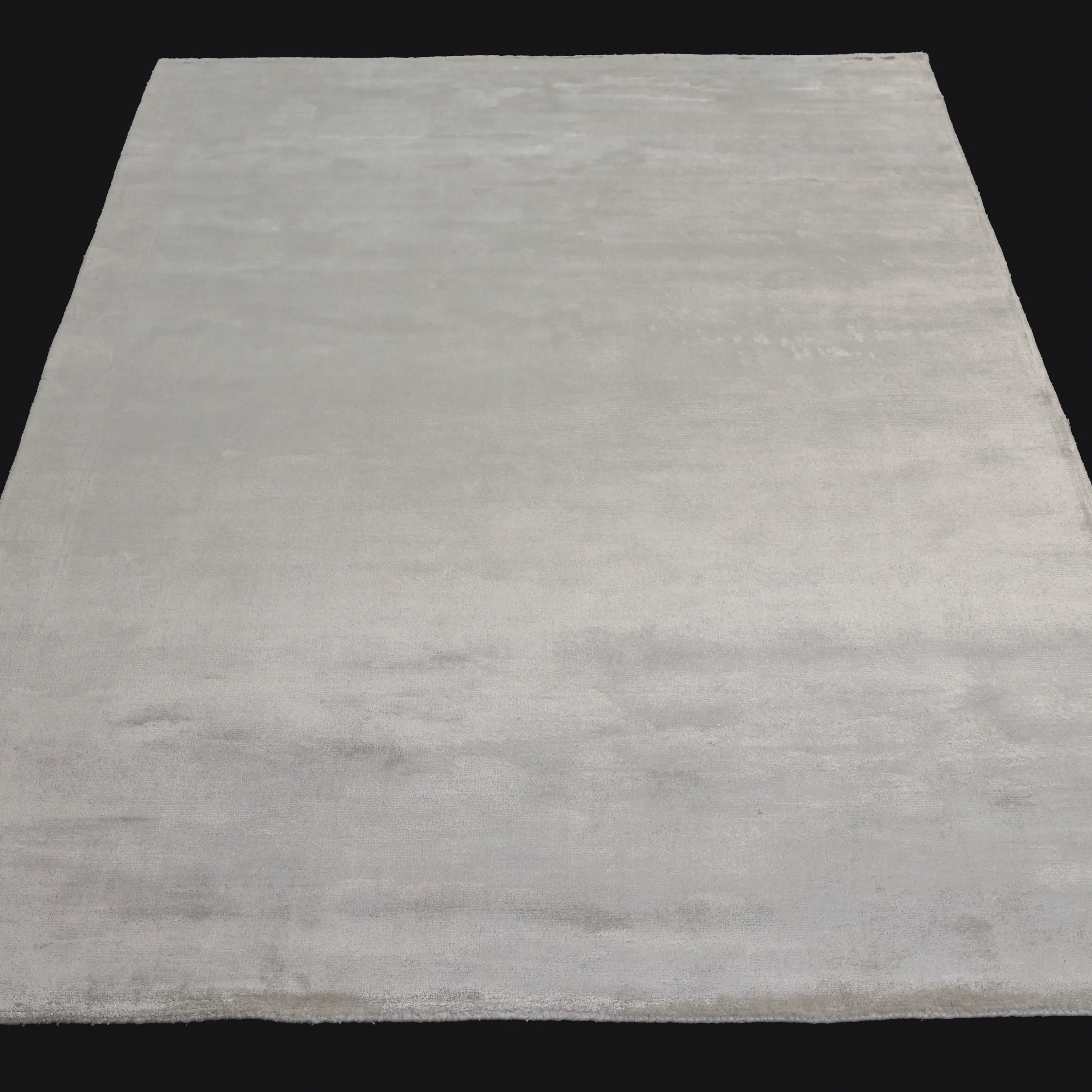 Sade Desenli Gri Viskon Tezgah Dokuma Halı