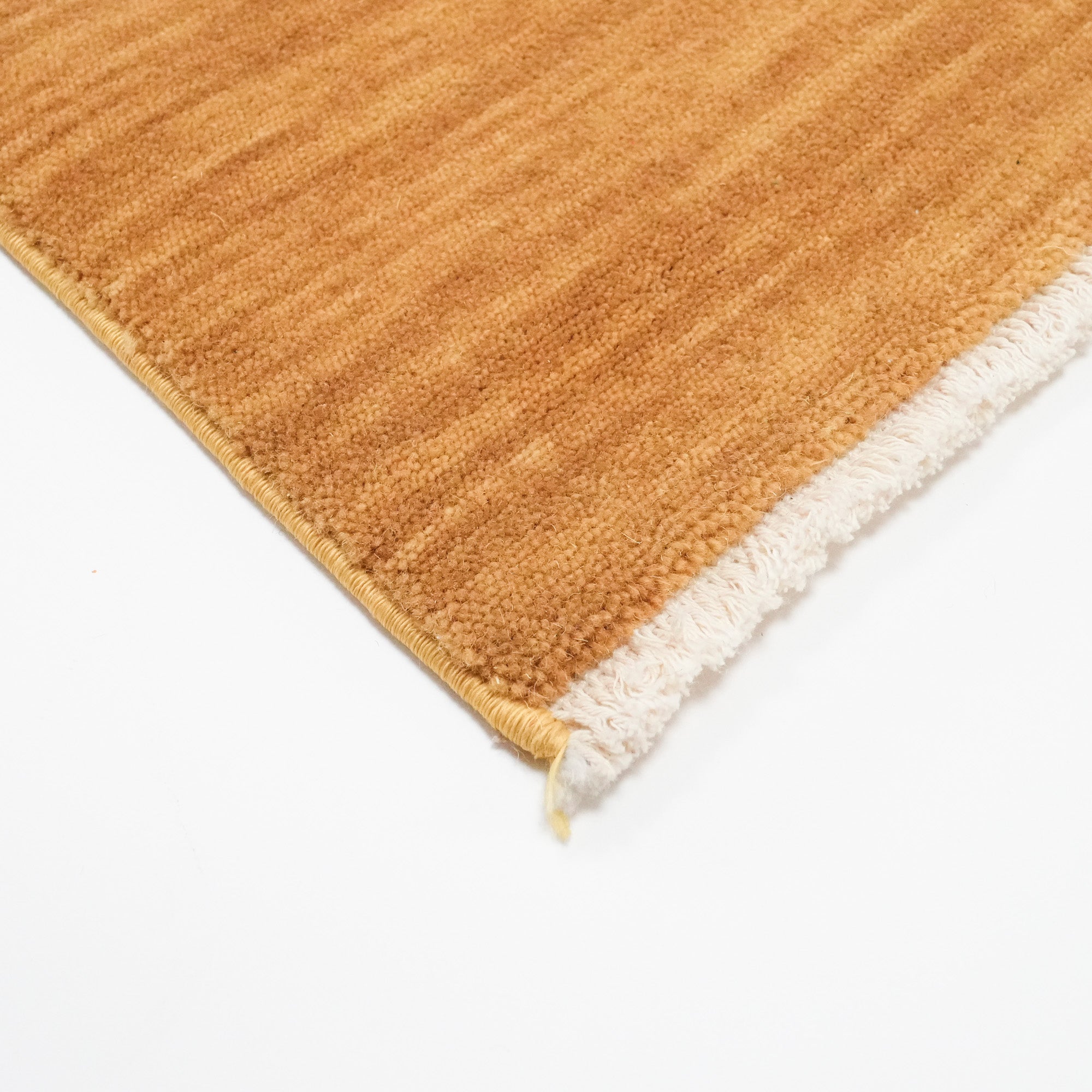 Plain Patterned Yellow Wool Carpet