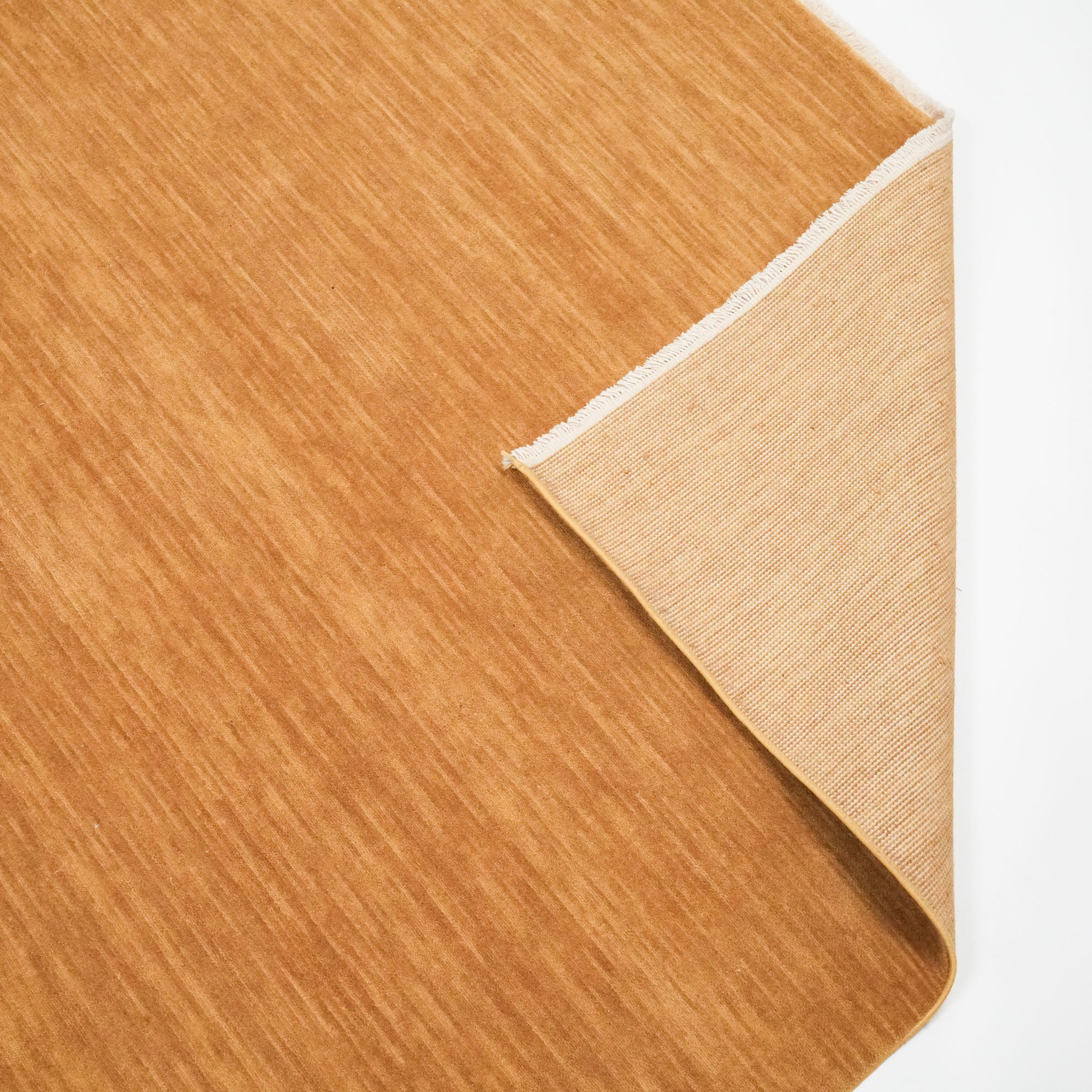 Plain Patterned Yellow Wool Carpet