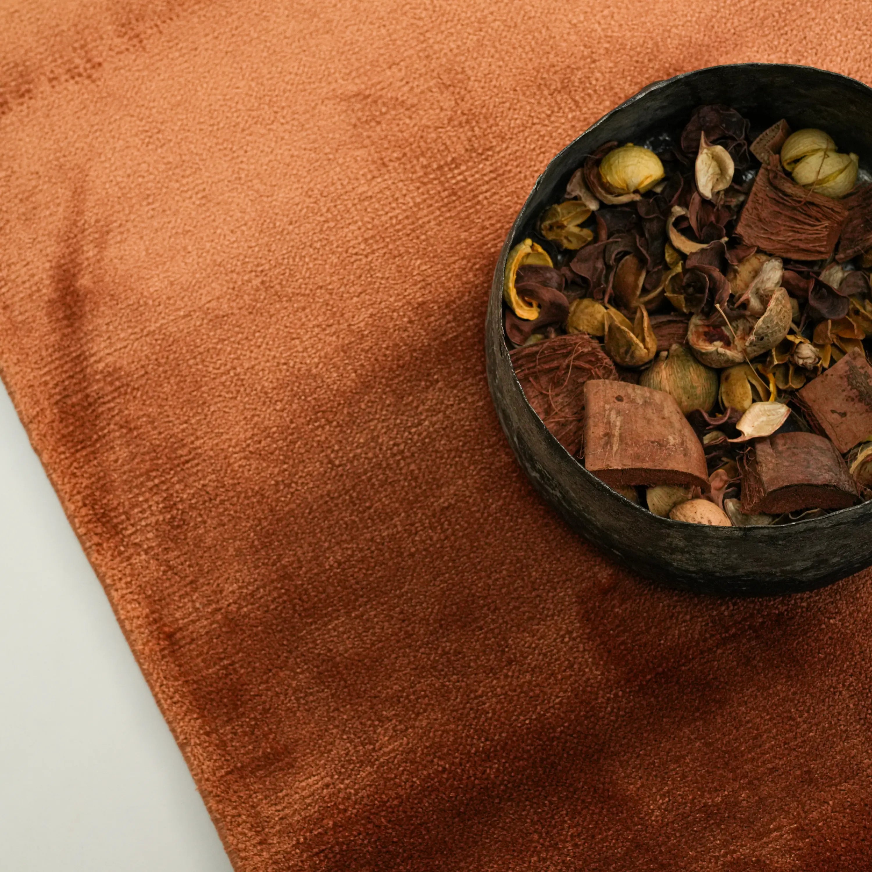 Plain Patterned Terra Viscose Rug