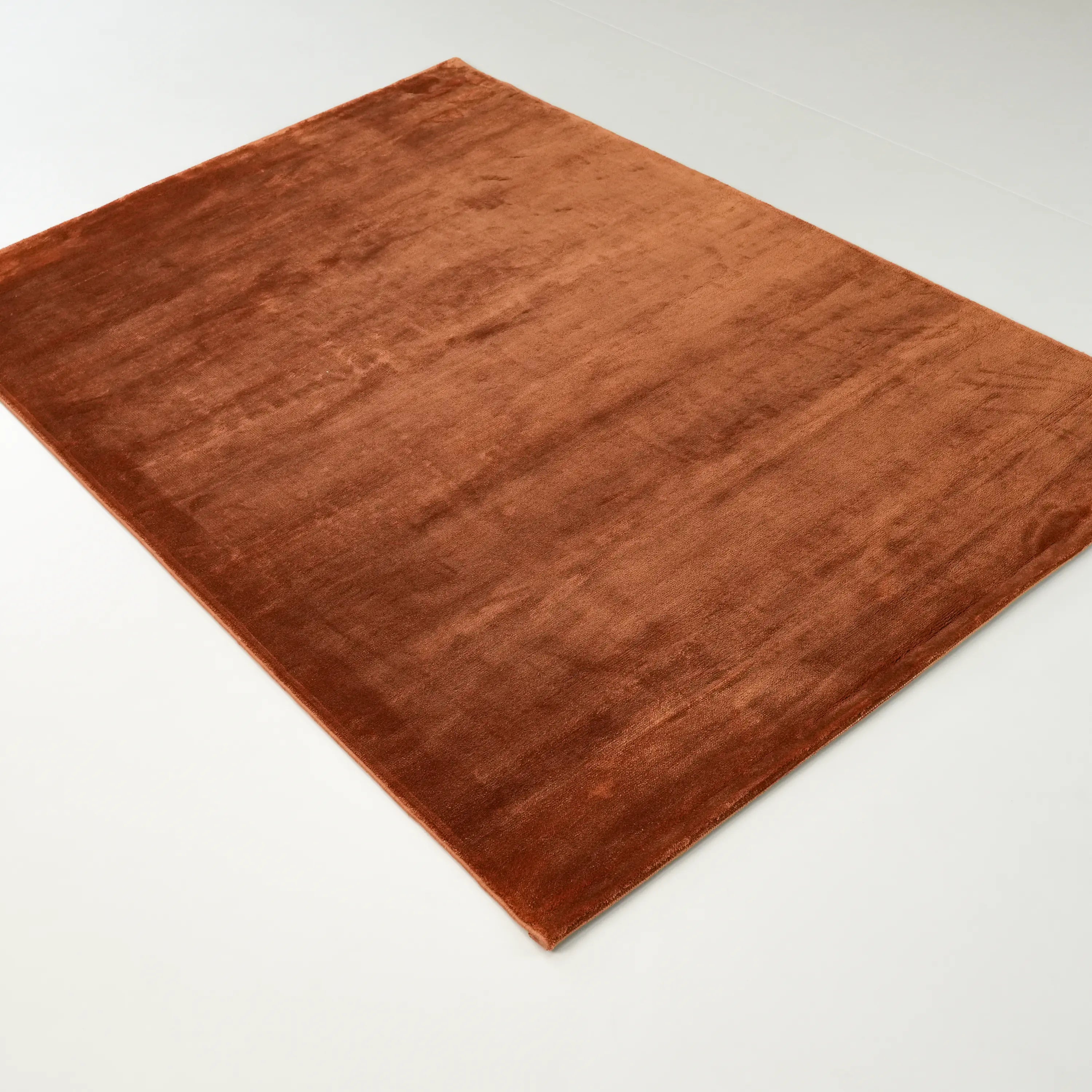 Plain Patterned Terra Viscose Rug