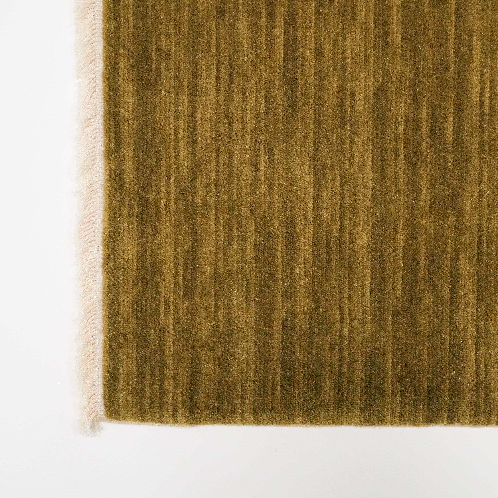 Plain Patterned Green Wool Carpet