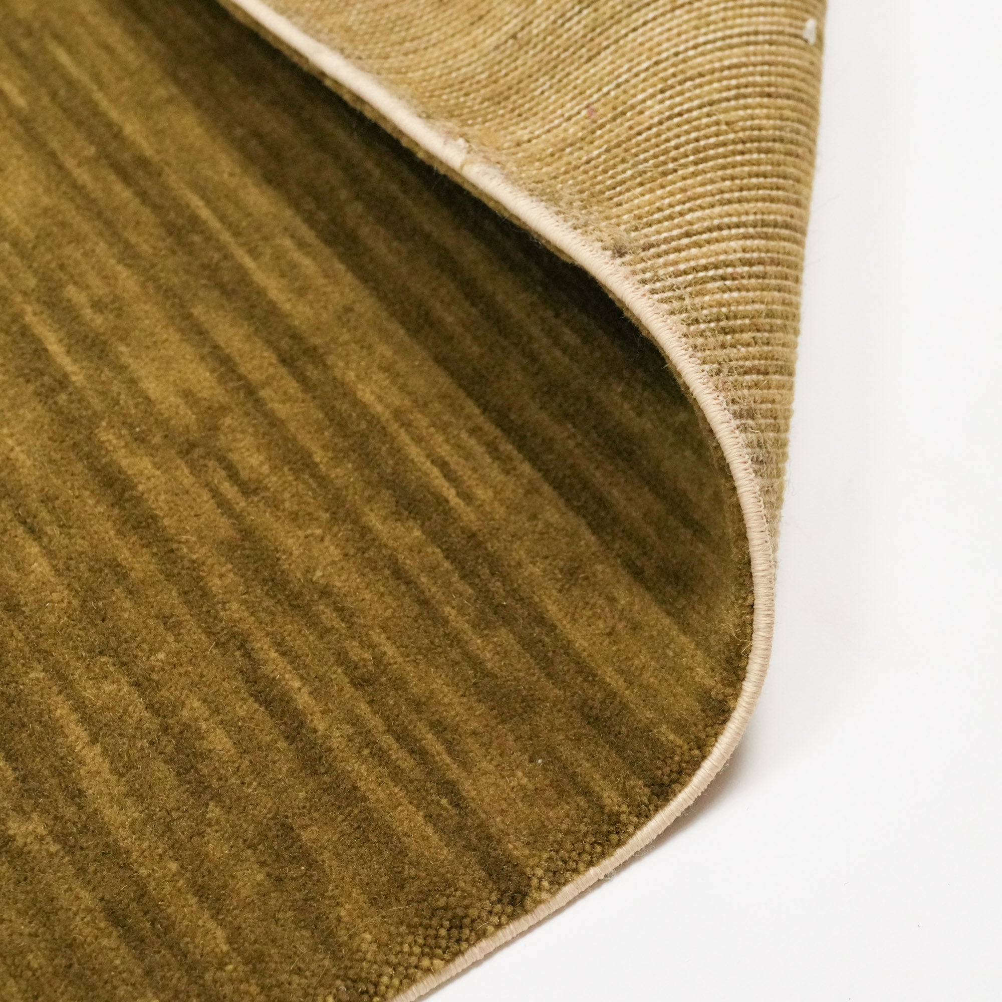 Plain Patterned Green Wool Carpet