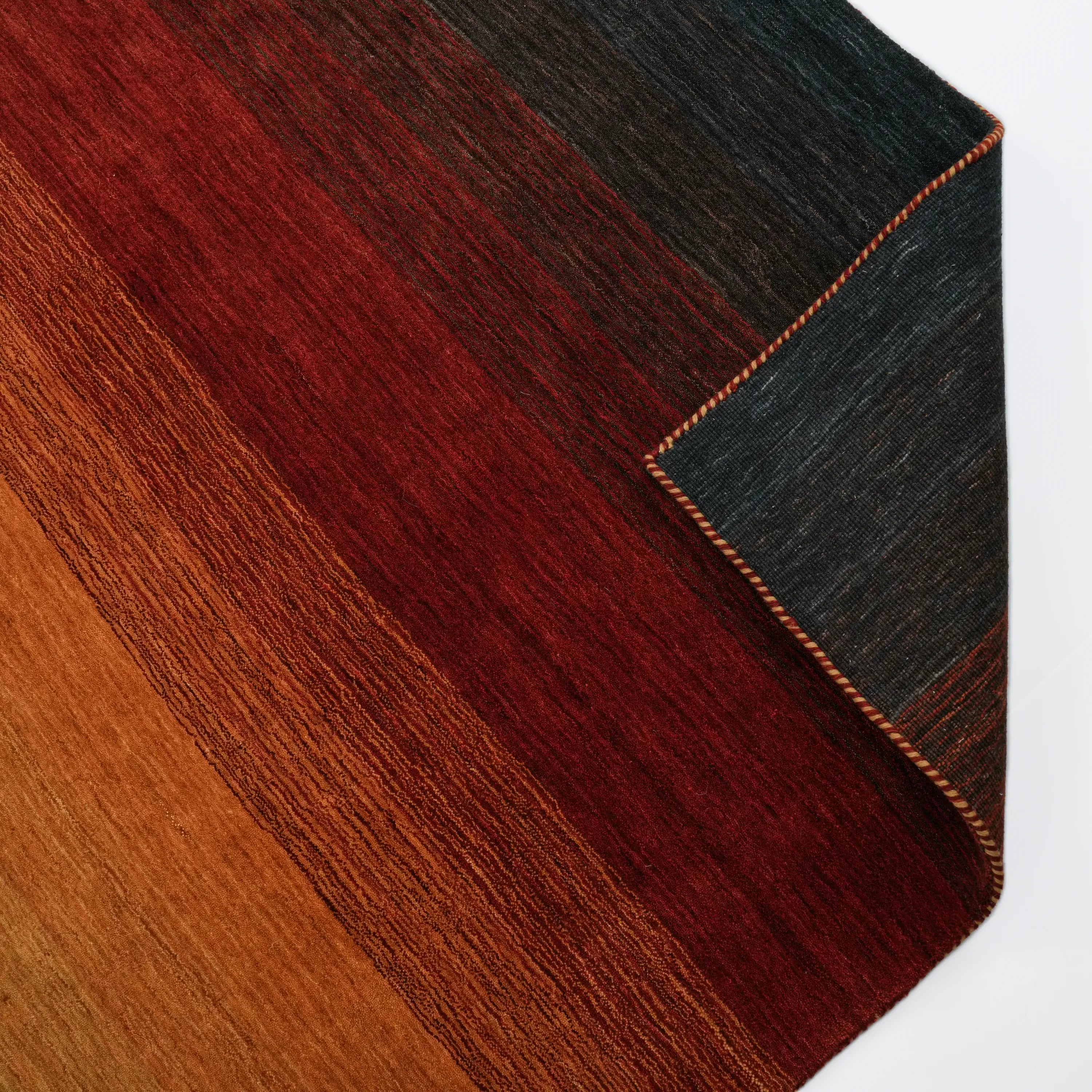 Plain Patterned Wool Terra Loom Woven Rug