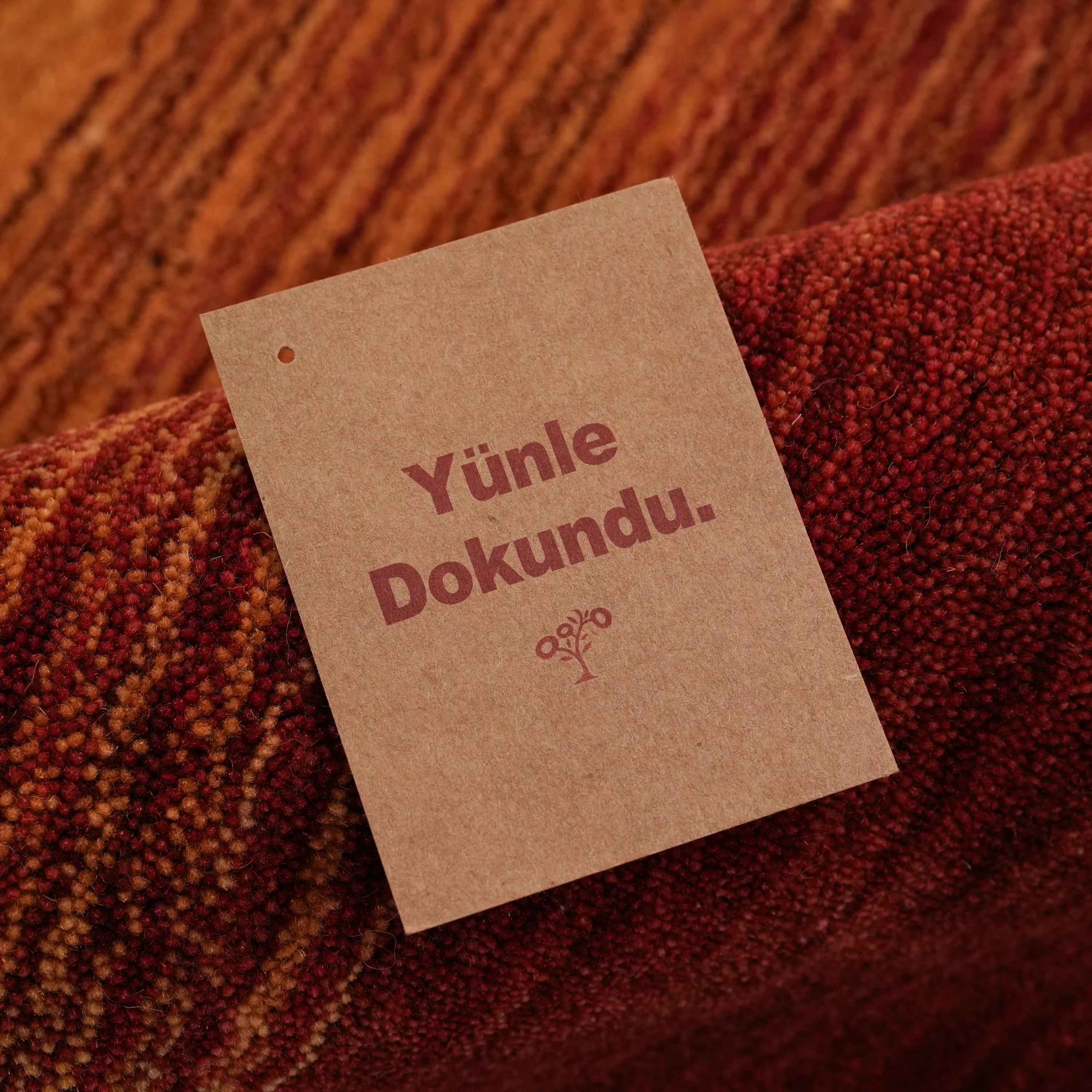 Plain Patterned Wool Terra Loom Woven Rug