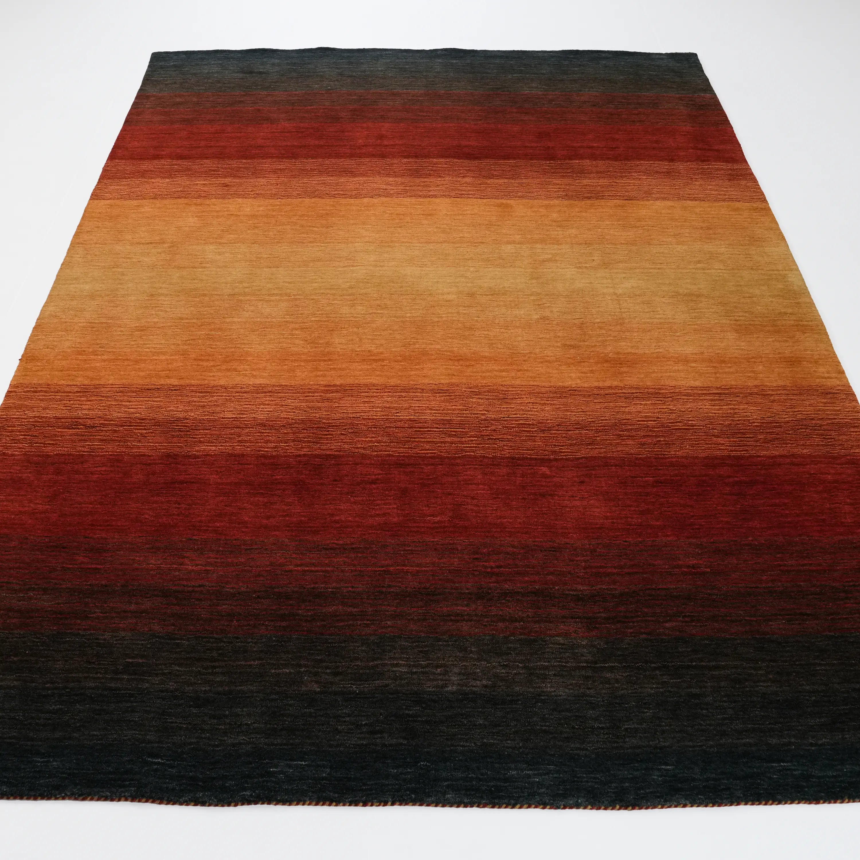 Plain Patterned Wool Terra Loom Woven Rug