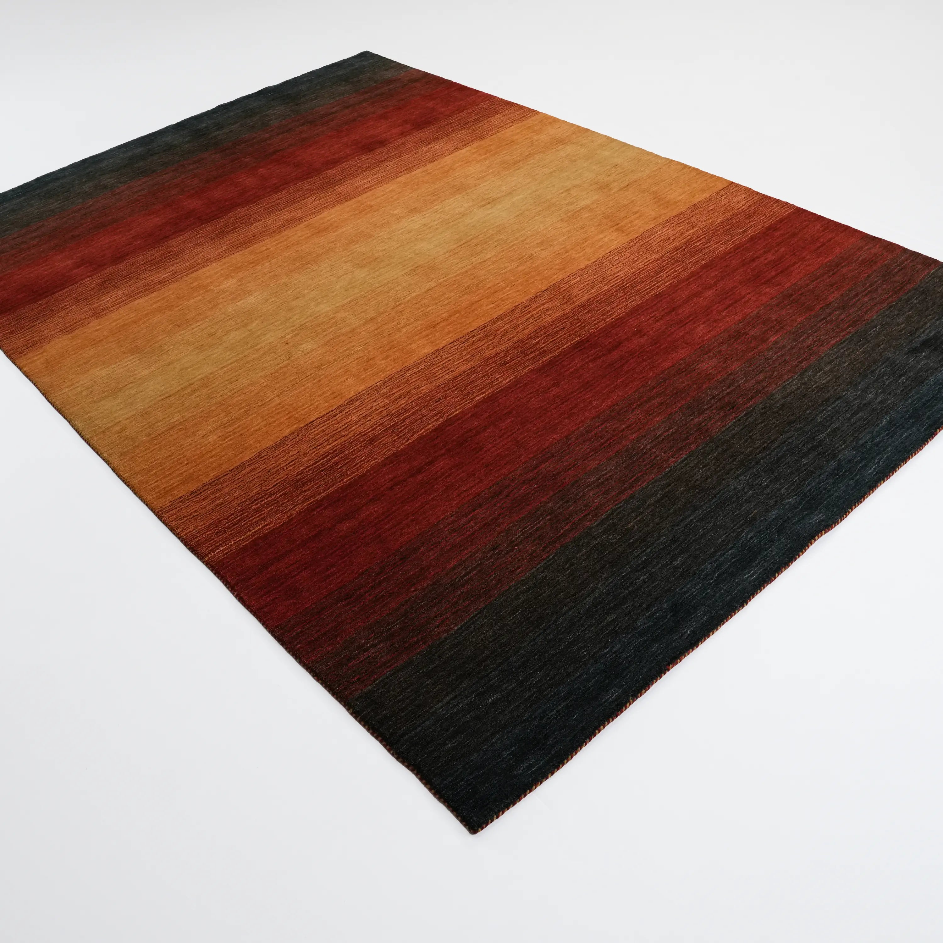 Plain Patterned Wool Terra Loom Woven Rug